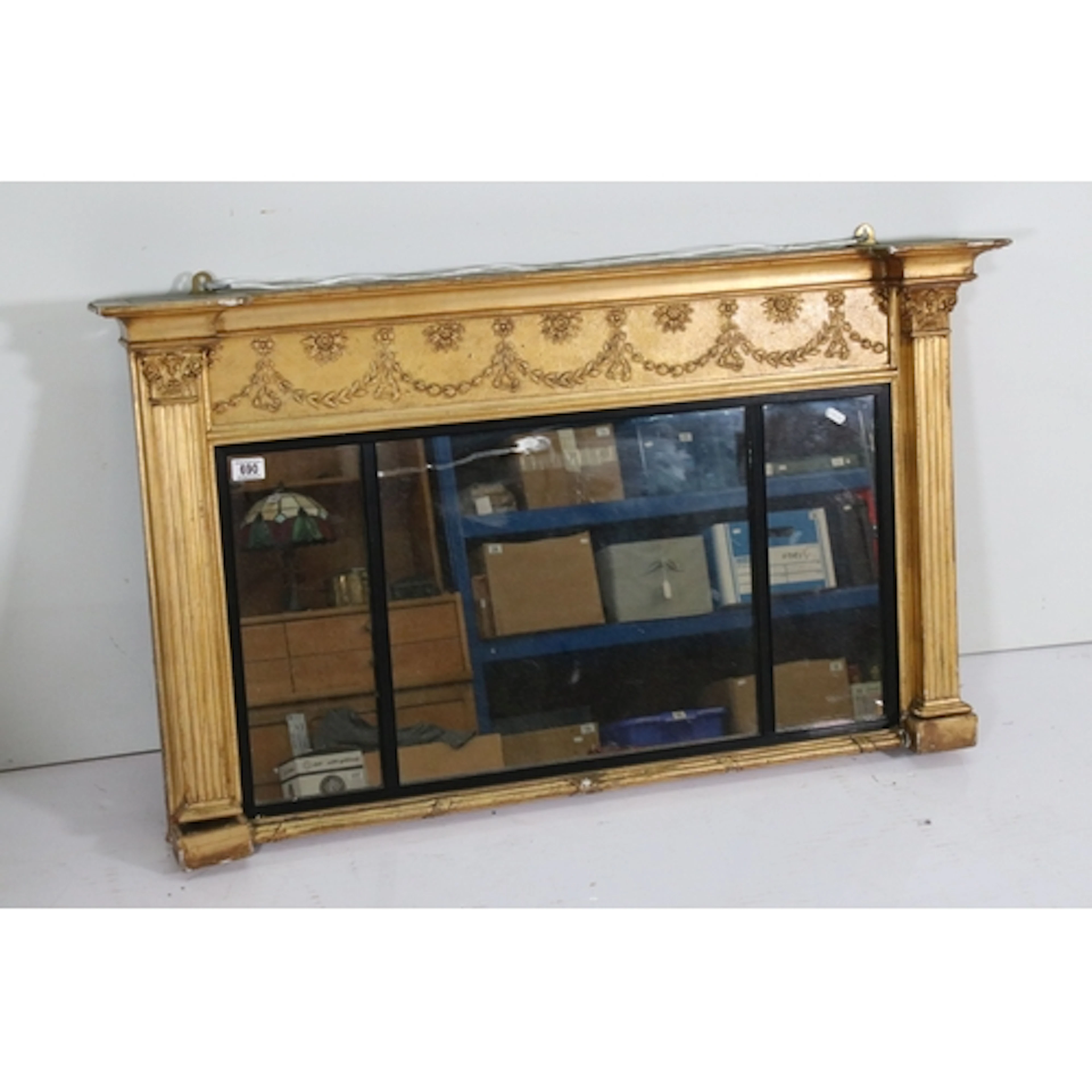 Late 19th century Late Victorian Neo-classical mirror, havin...