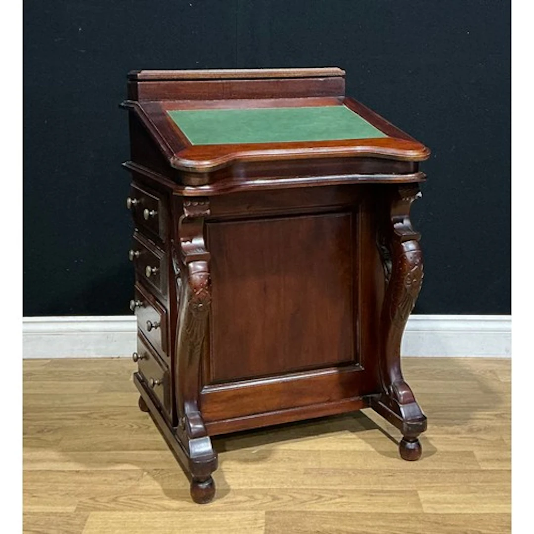 A contemporary Victorian style mahogany Davenport desk, 83cm...