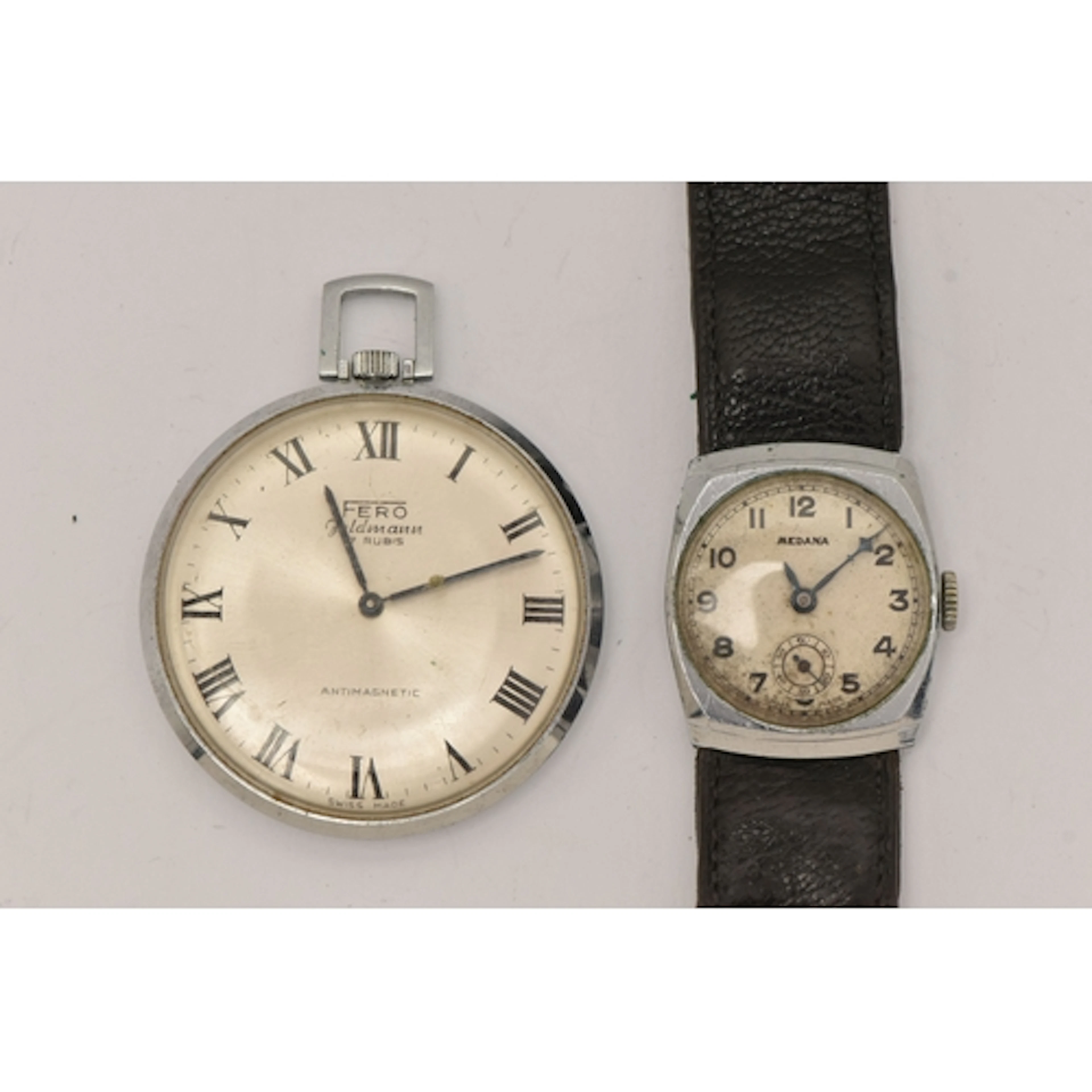 TWO WATCHES, the first a 'Fero Feldmann' pocket watch, and a...
