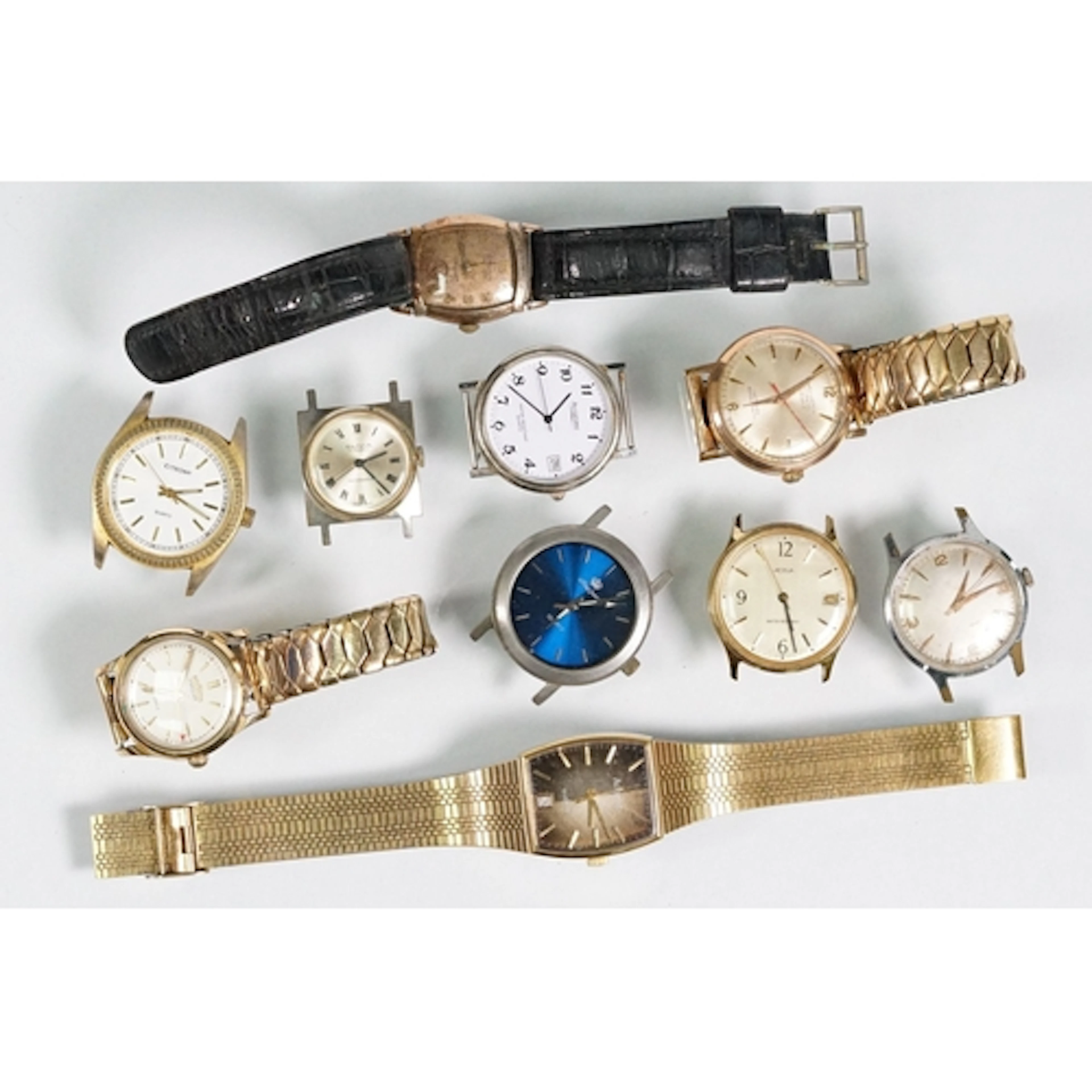 A collection of ten vintage and contemporary gents watches t...