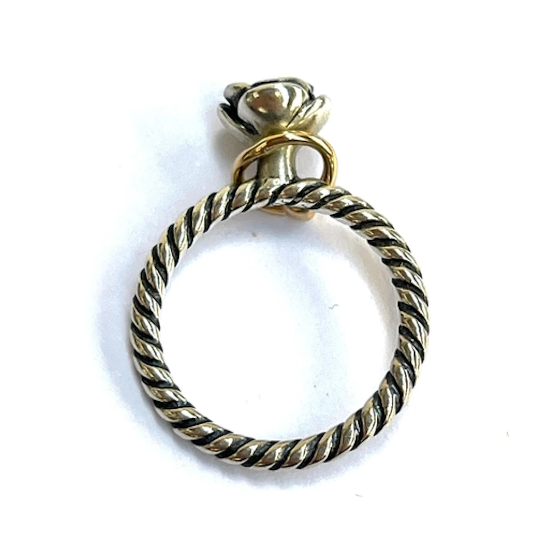 A Pandora 925 silver rose halo ring, size L 1/2, 3.8g