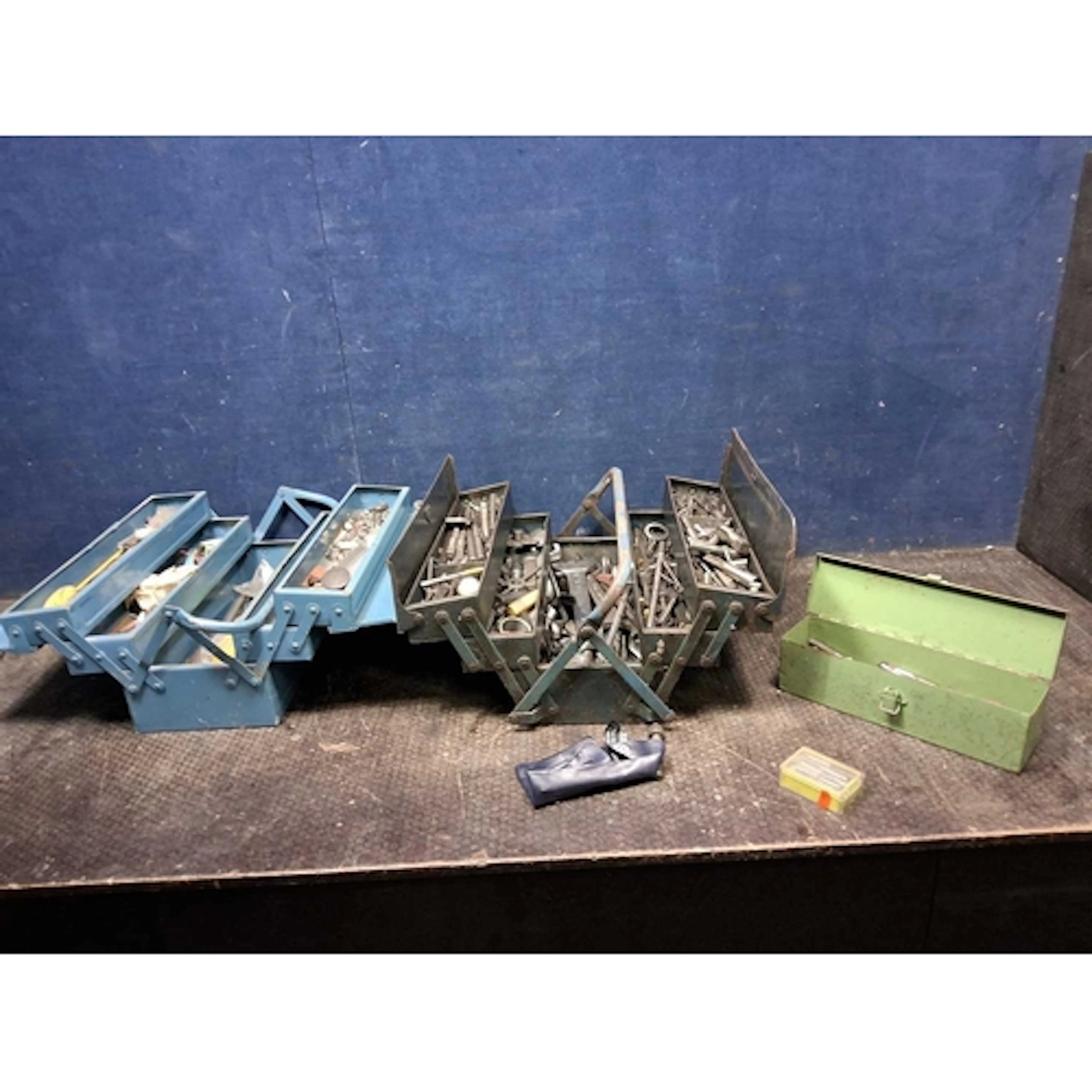 TWO METAL TOOLBOXES CONTAINING ENGINEERING TOOLS, including ...