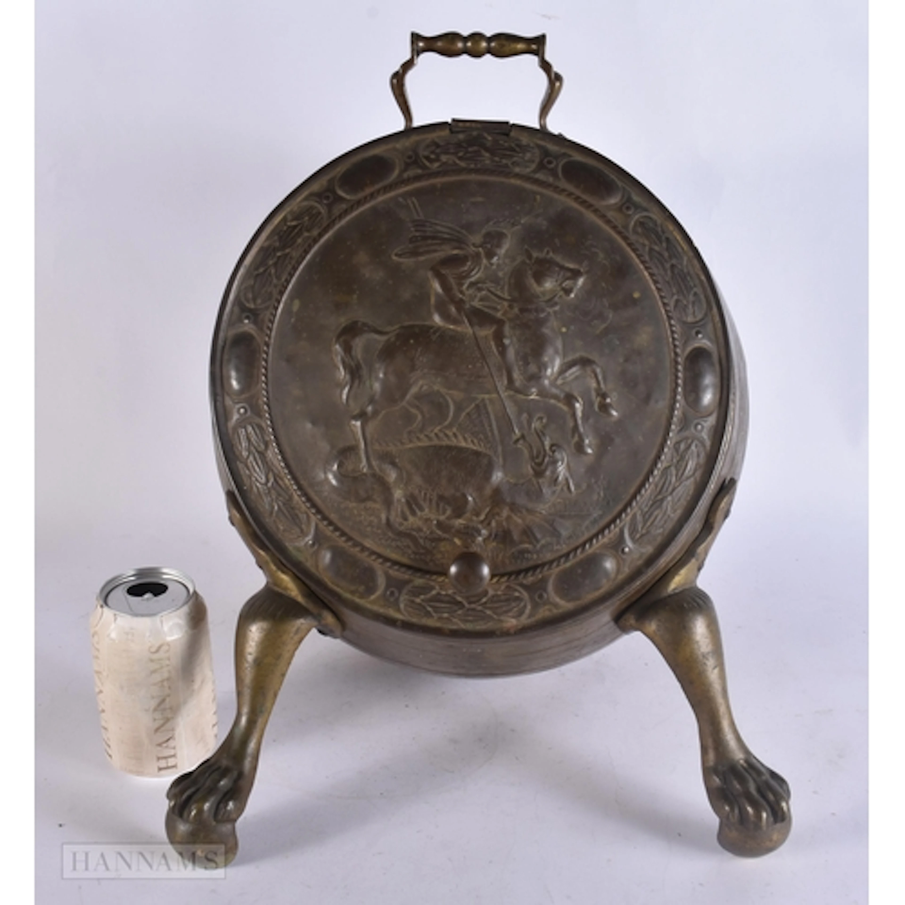 AN UNUSUAL George III SAINT George AND THE DRAGON COAL BIN. ...