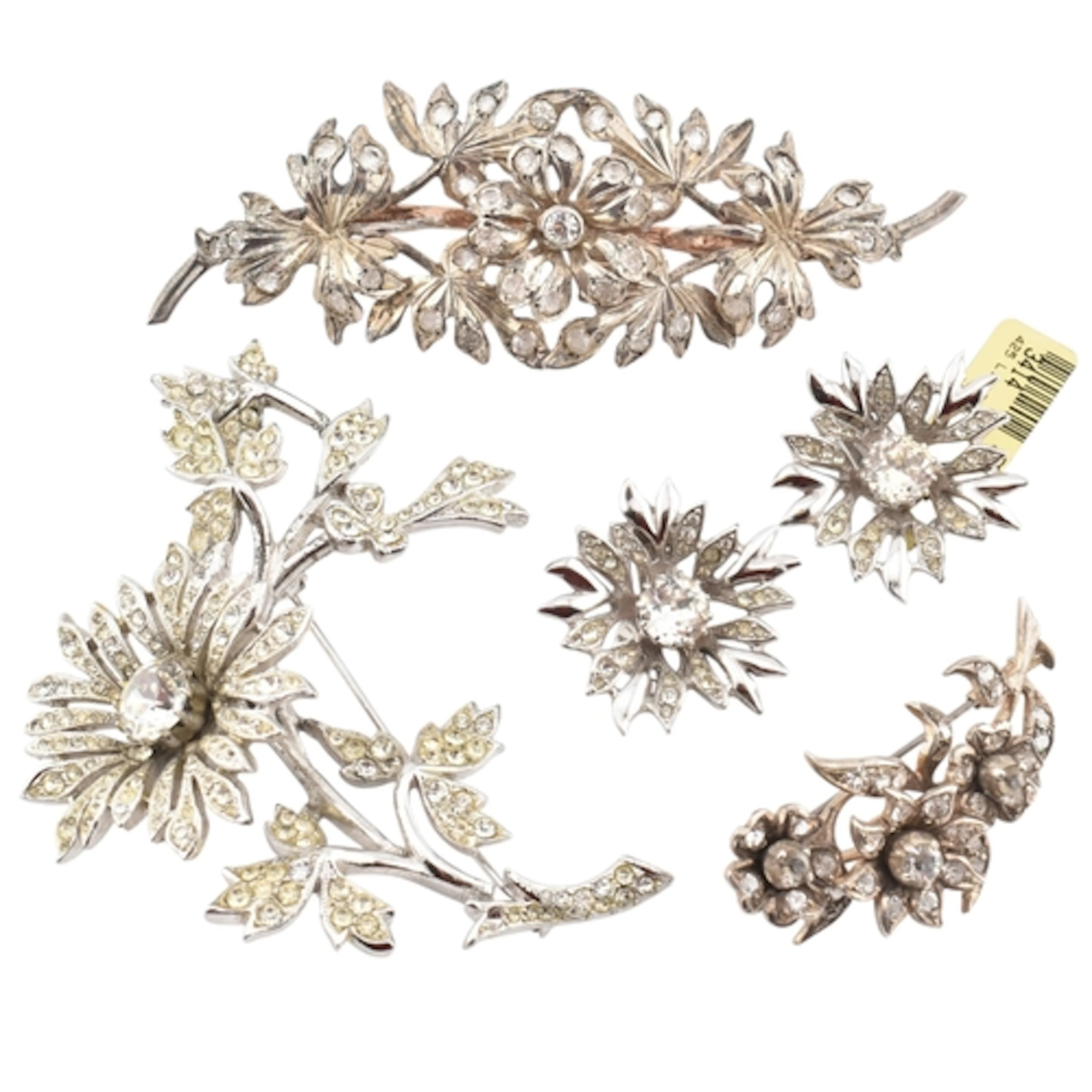 1950s Christian Dior earrings, a trembler brooch, together w...