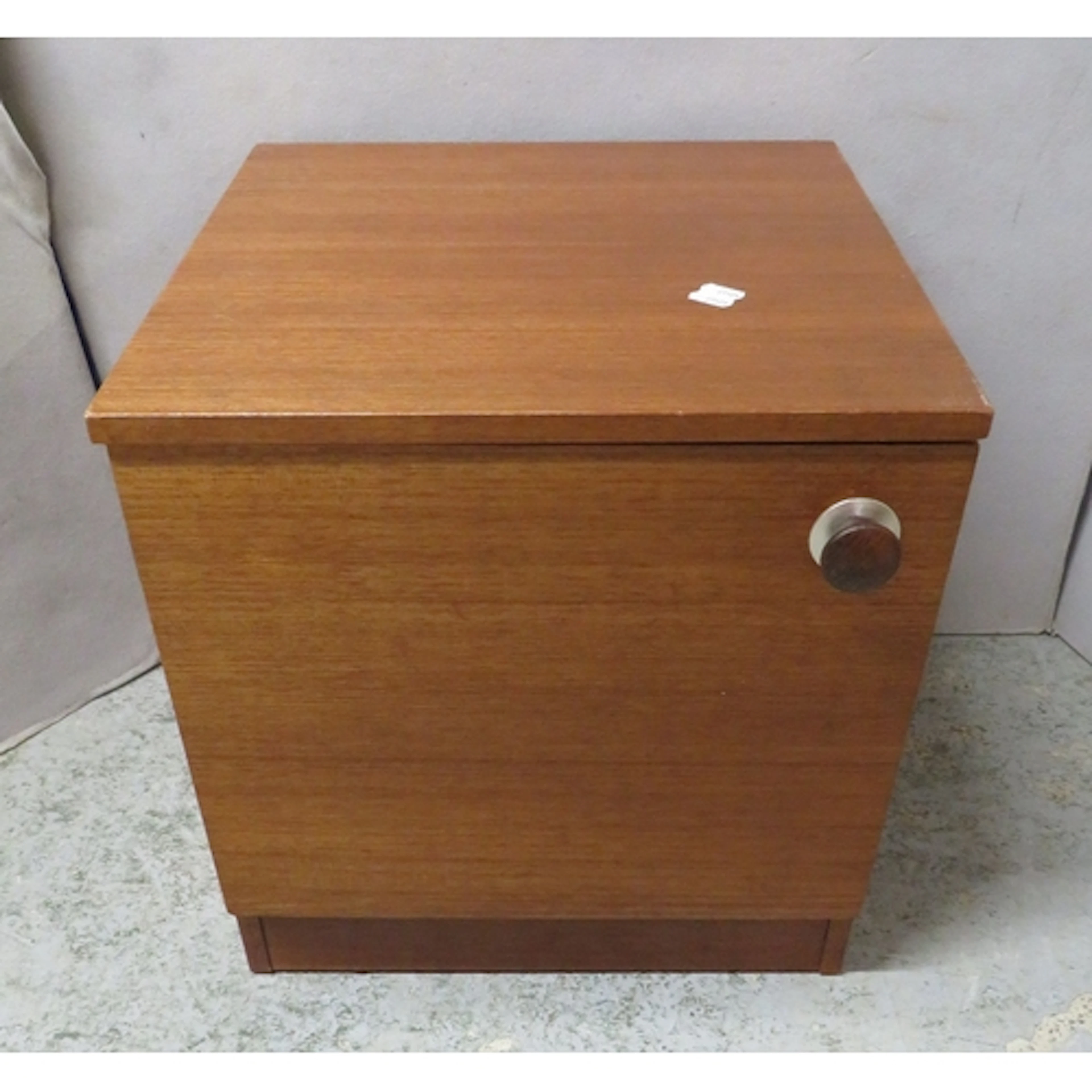 Mid Century Teak Avalon Bedside Cabinet, single cupboard doo...