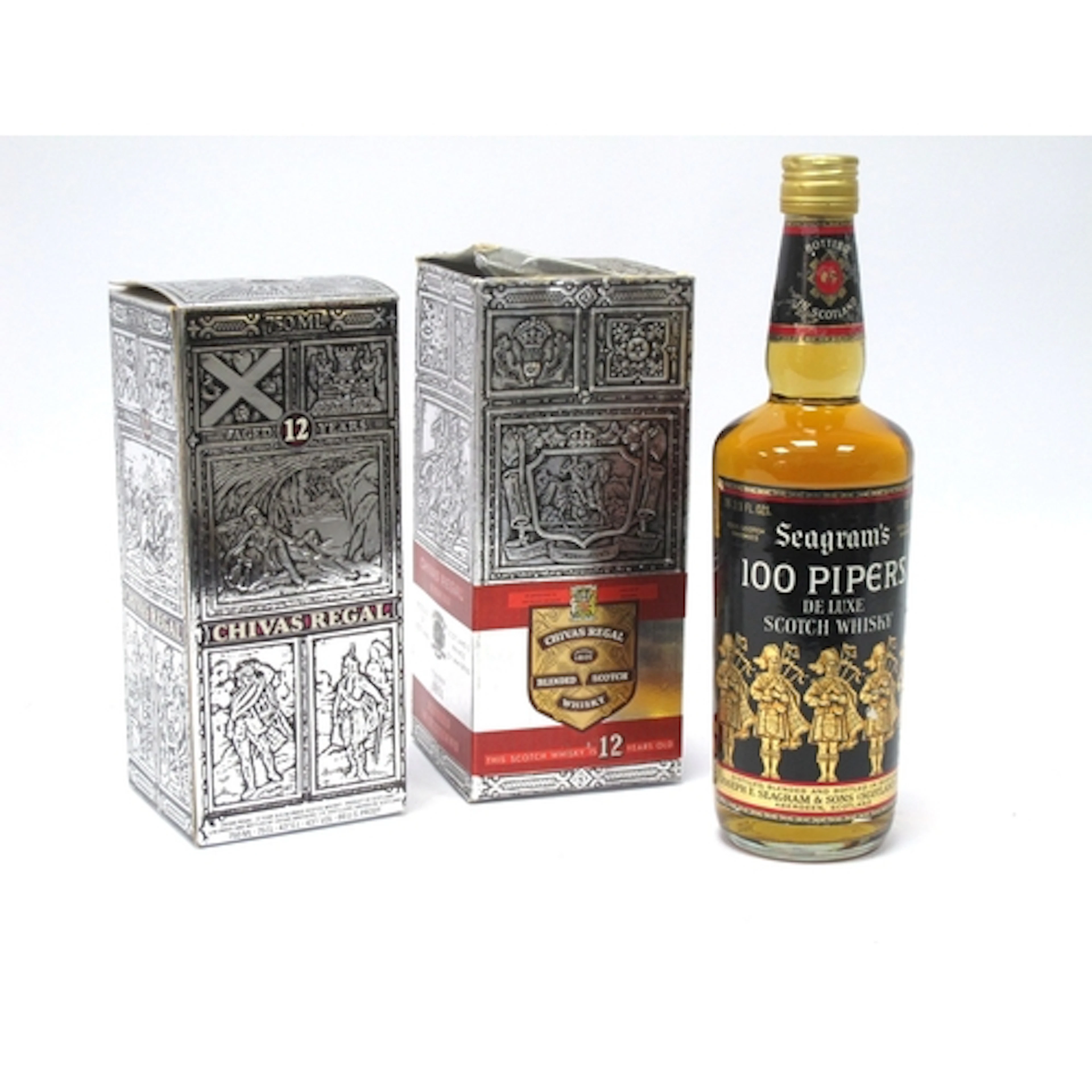 Whisky - Two Bottles of Chivas Regal Blended Scotch Whisky 1...