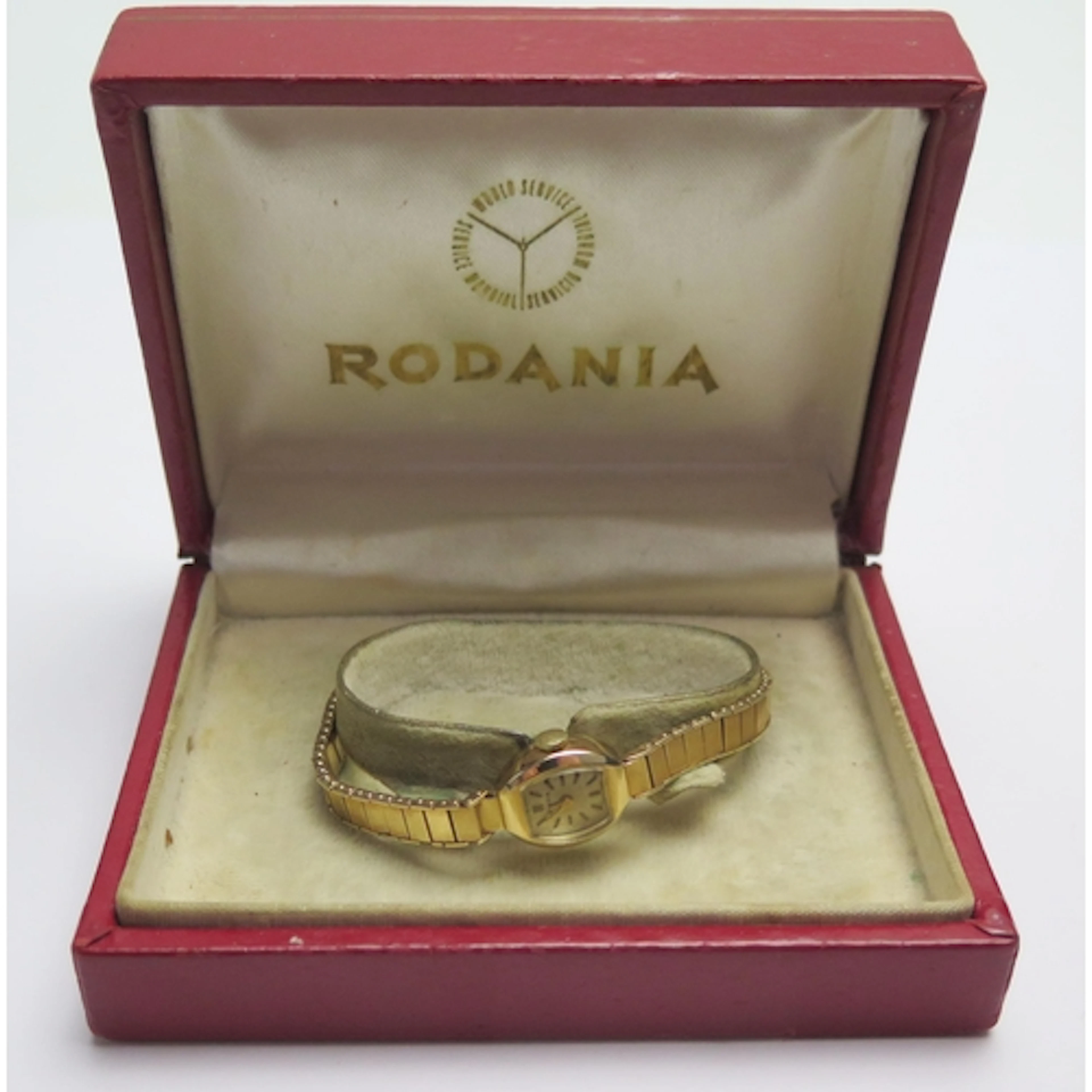 A RODANIA 9ct Gold Lady's Watch with 9ct gold bracelet, 15.1...