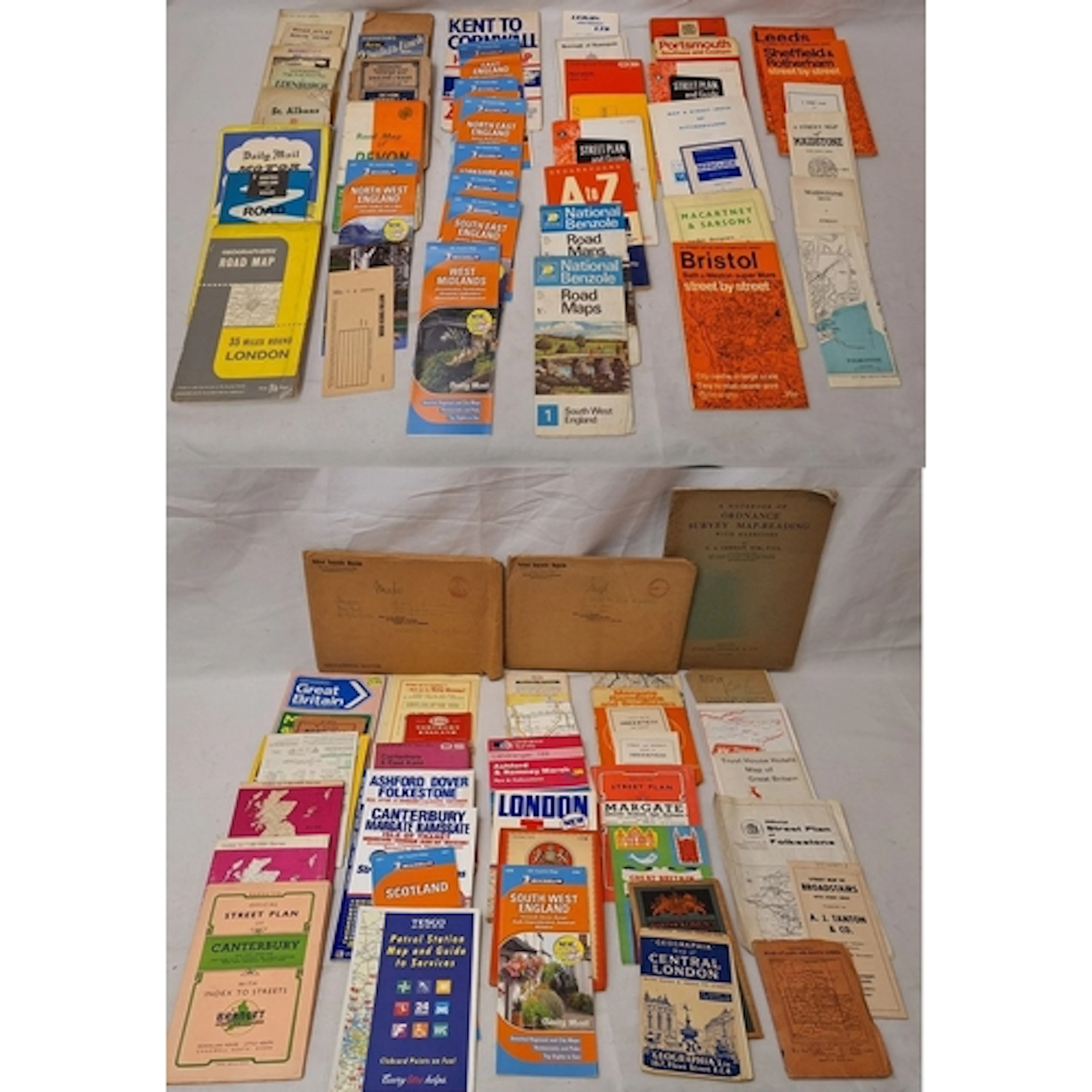 Vintage Maps incl. Michelin South West England, Road Map Lon...