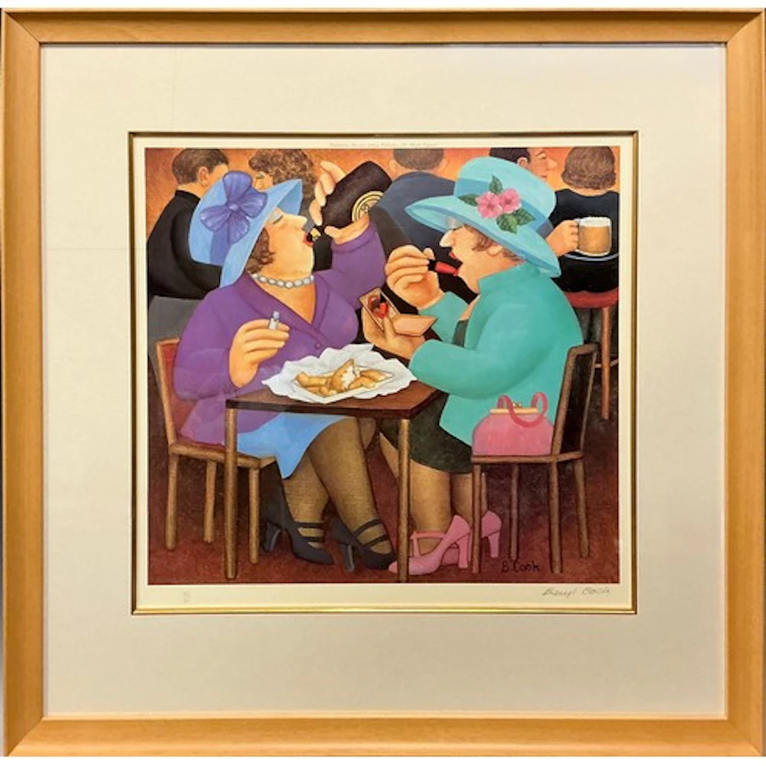 Beryl Cook (British, 1926-2008) Ladies who Lunch signed in...