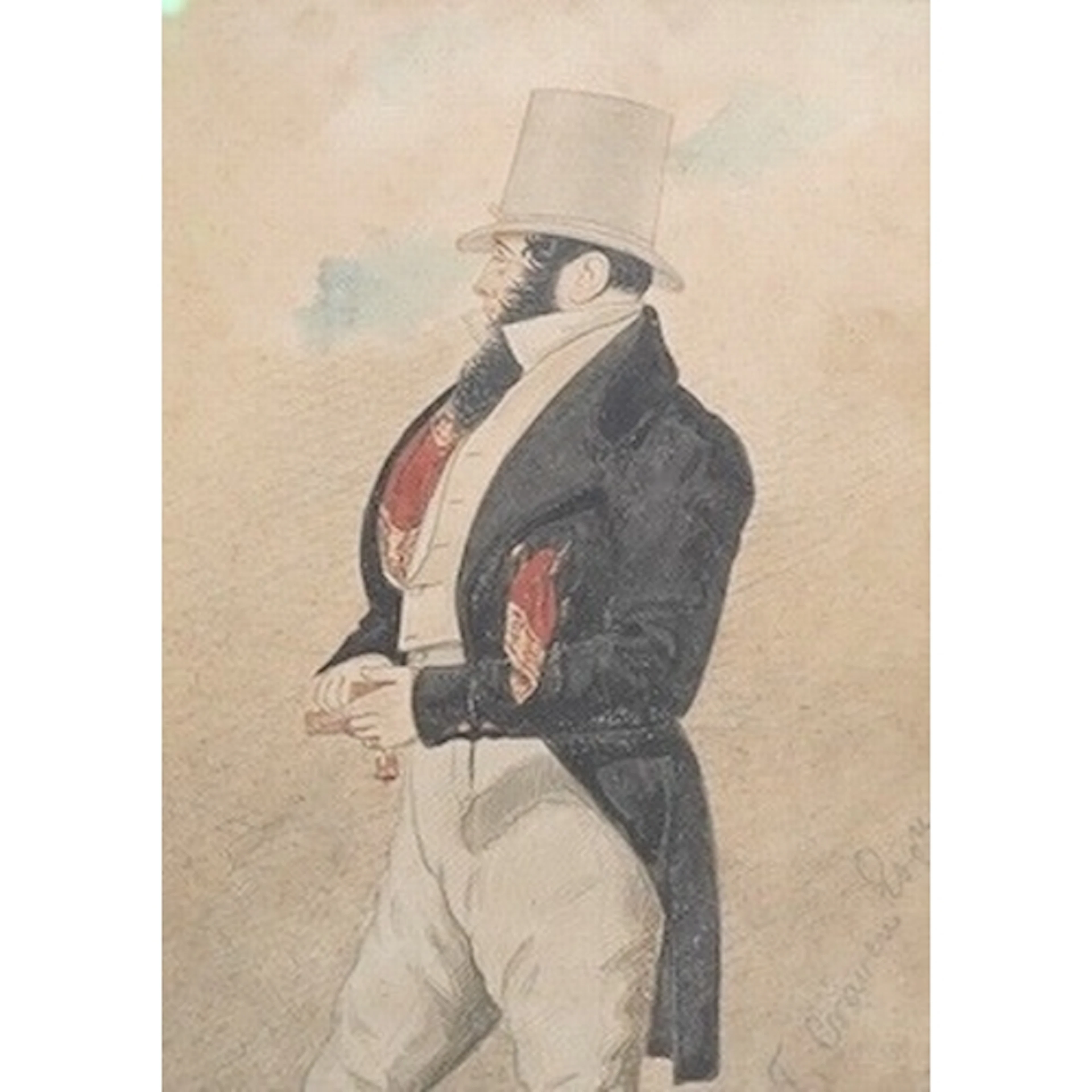 Attributed to Joshua Deighton (19th. C), a three quarter len...