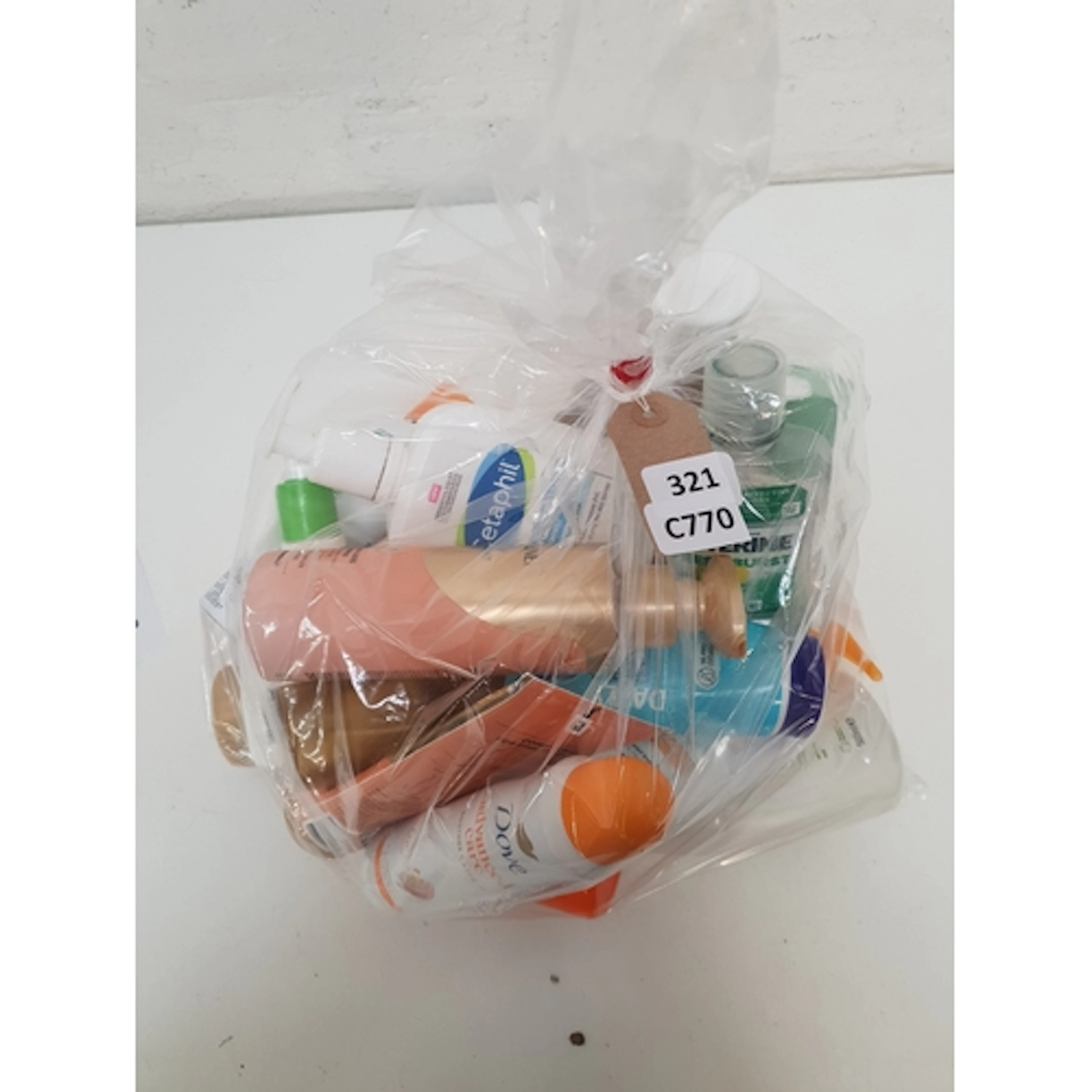 ONE BAG OF USED COSMETICS including Cera-ve and Pantene