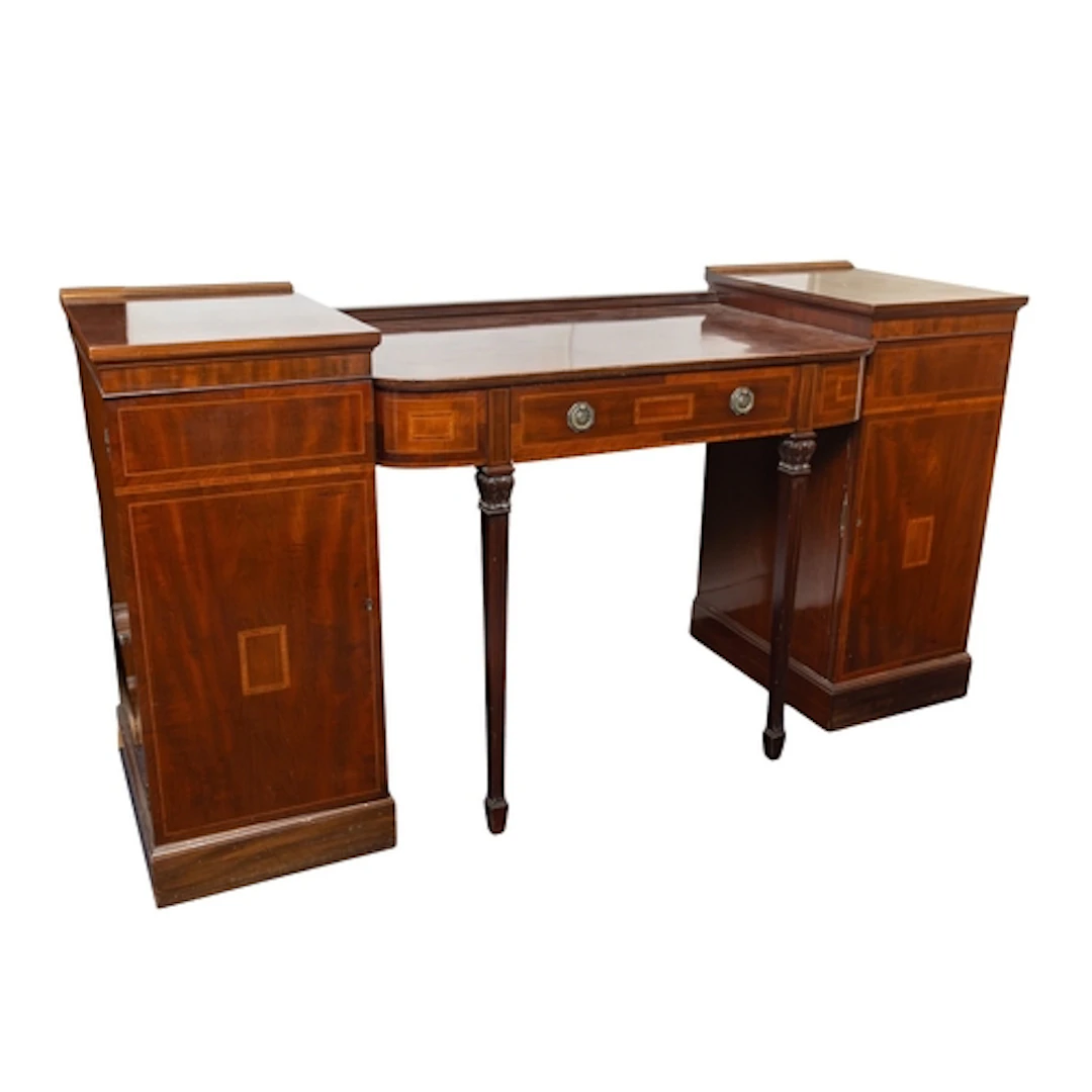 An Edwardian mahogany bowfront sideboard, early 20th century...