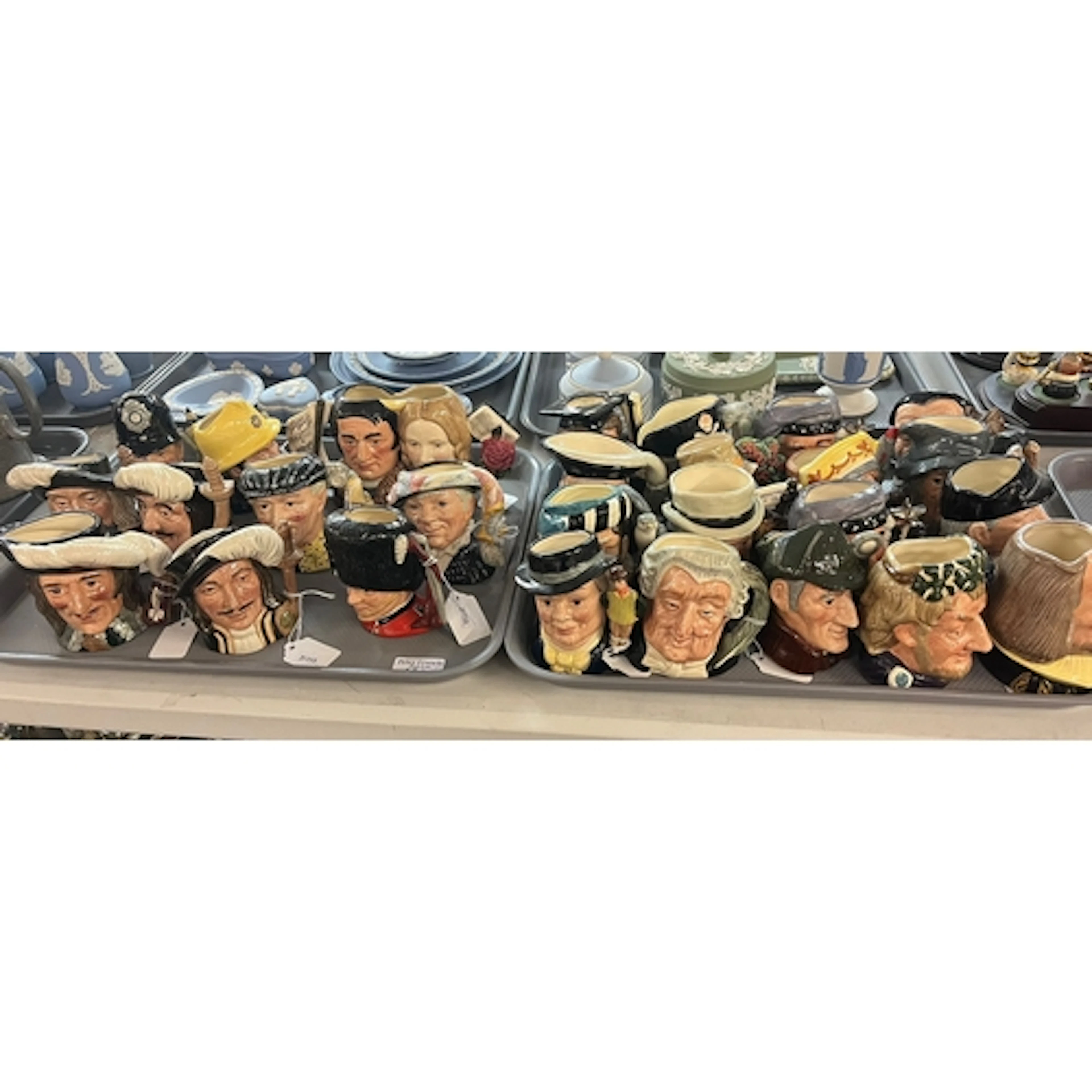 Two trays of assorted Royal Doulton Character Jugs to includ...