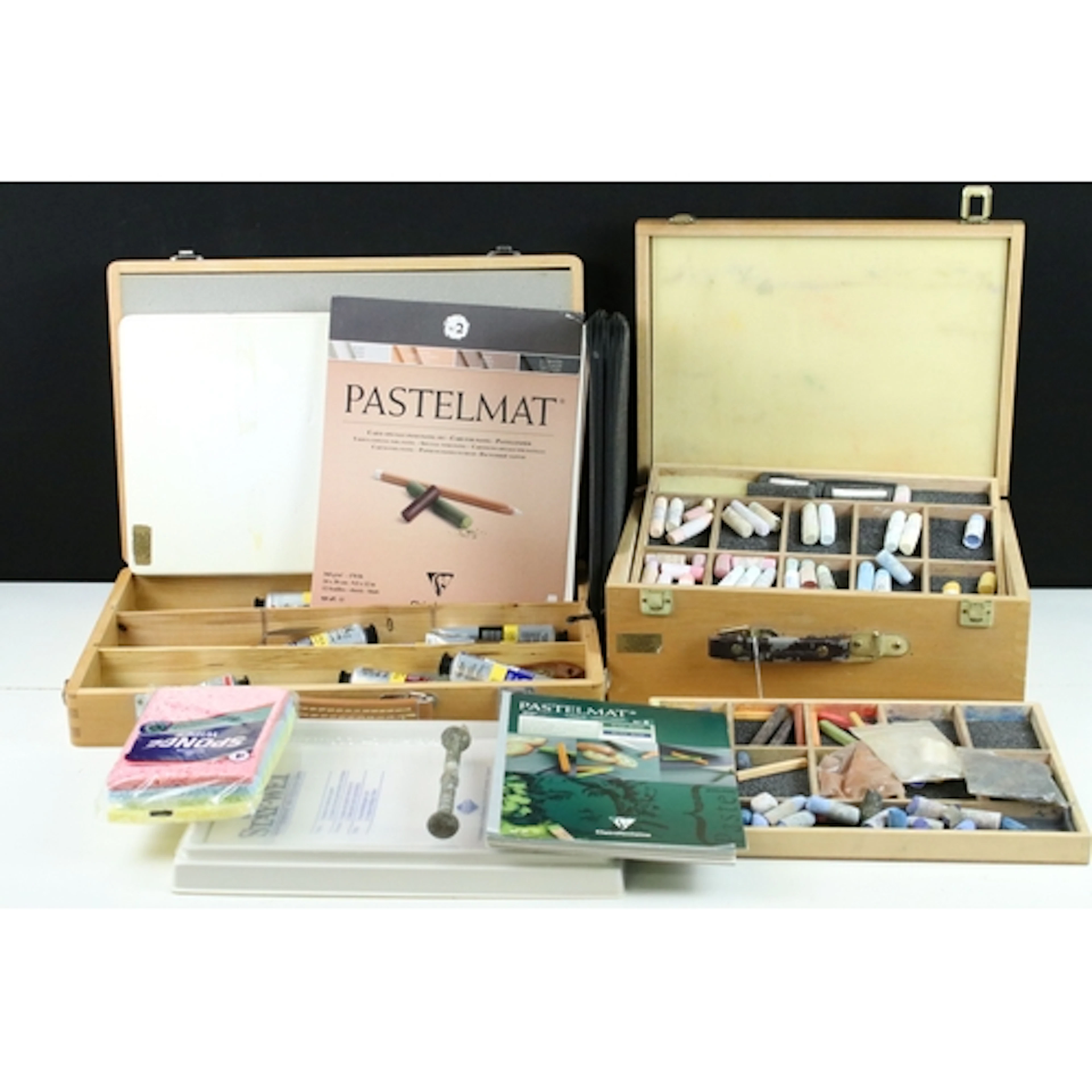Collection of contemporary crafting equipment, comprising a ...