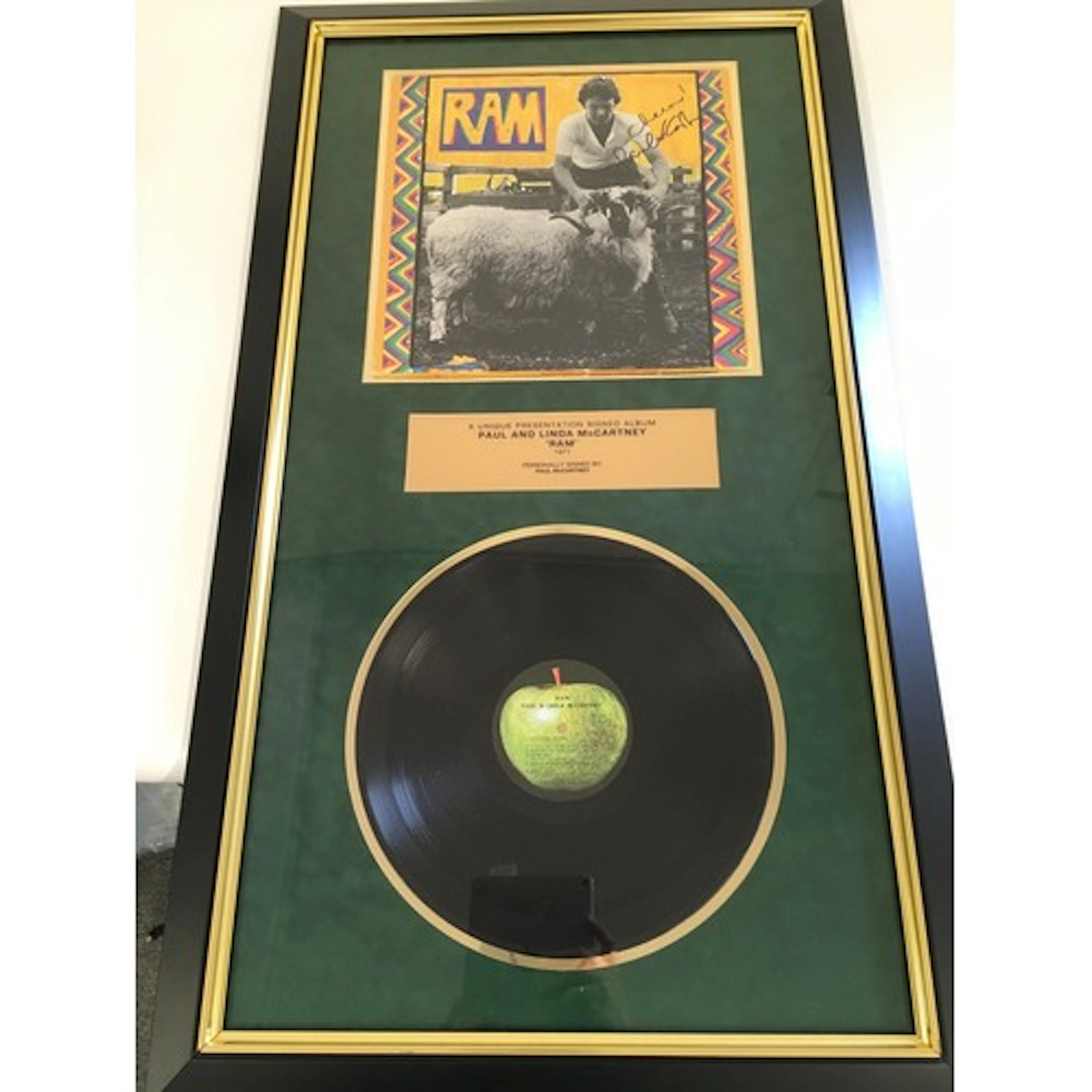 A framed and signed Paul McCartney presentation display for ...