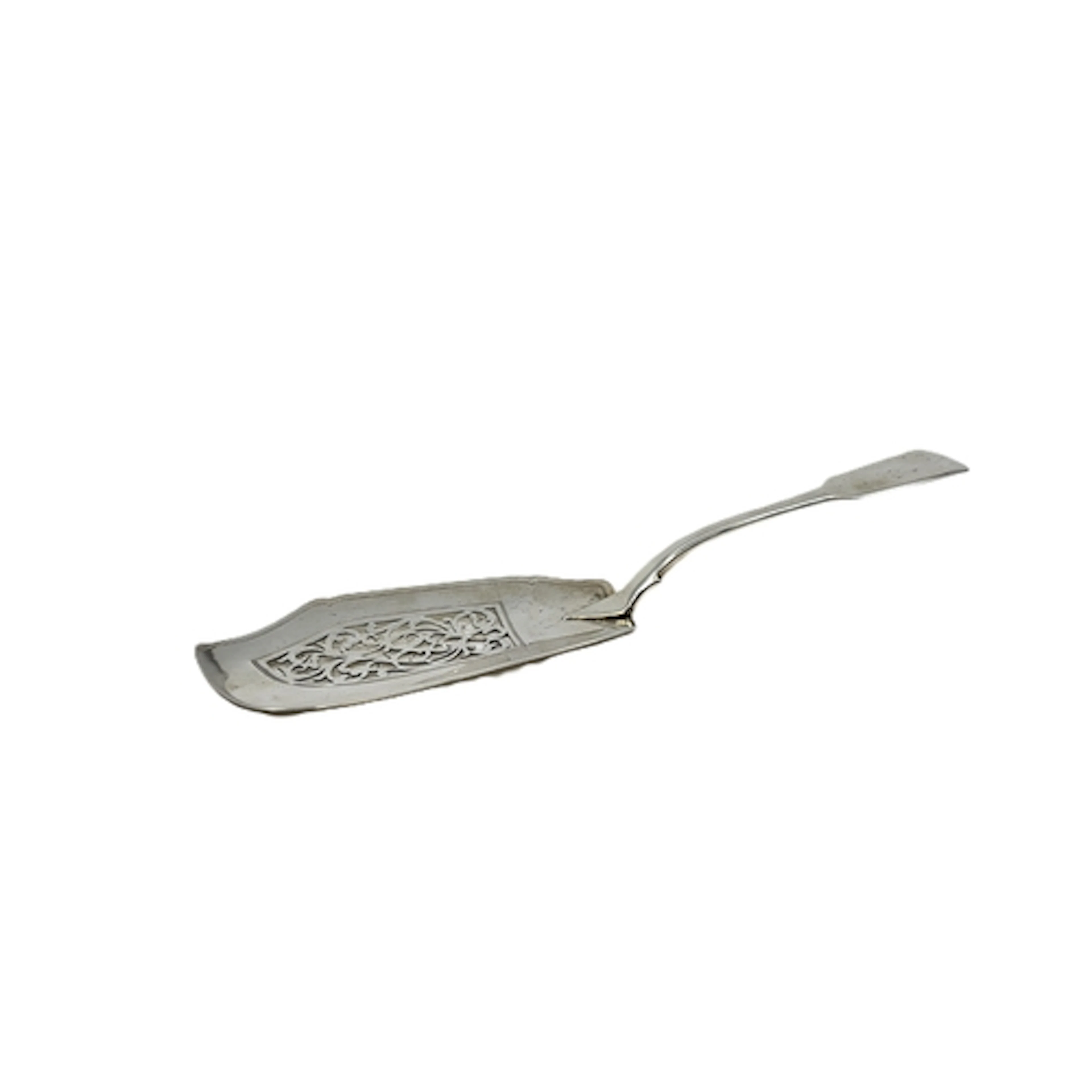 A WILLIAM IV STERLING SILVER FIDDLE PATTERN FISH SERVER, Lon...