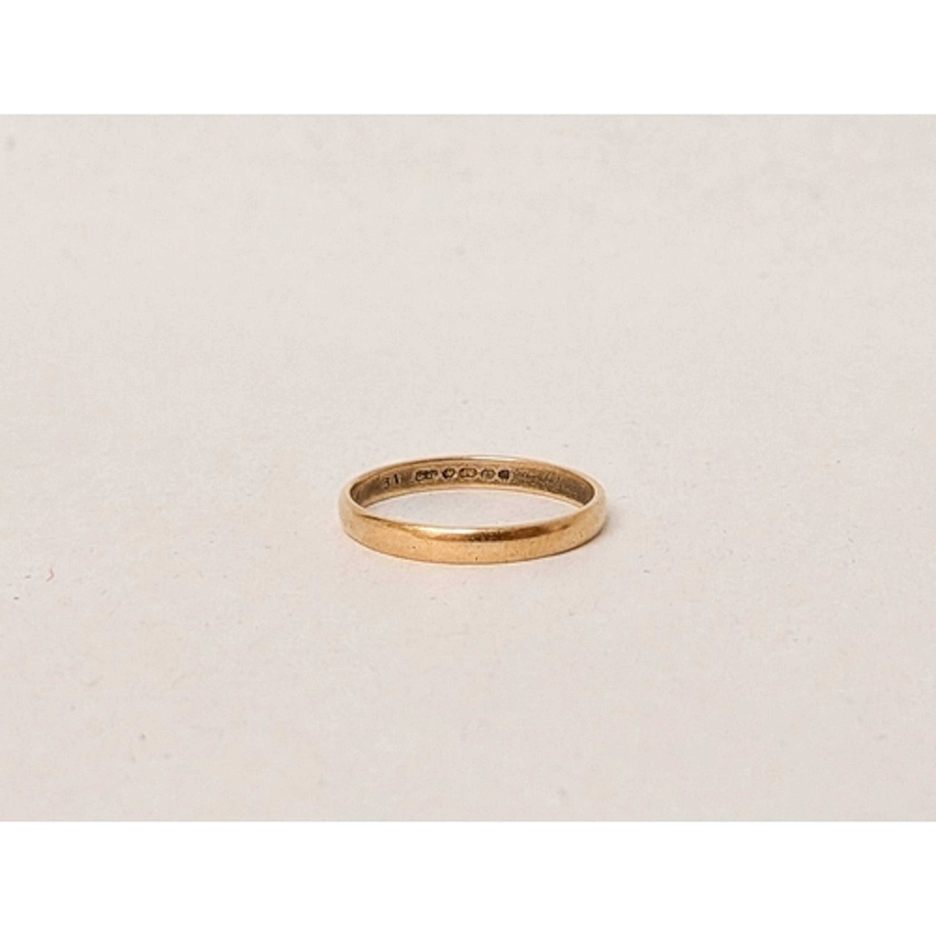 A 22ct gold wedding band, 2.6 grams, ring size P