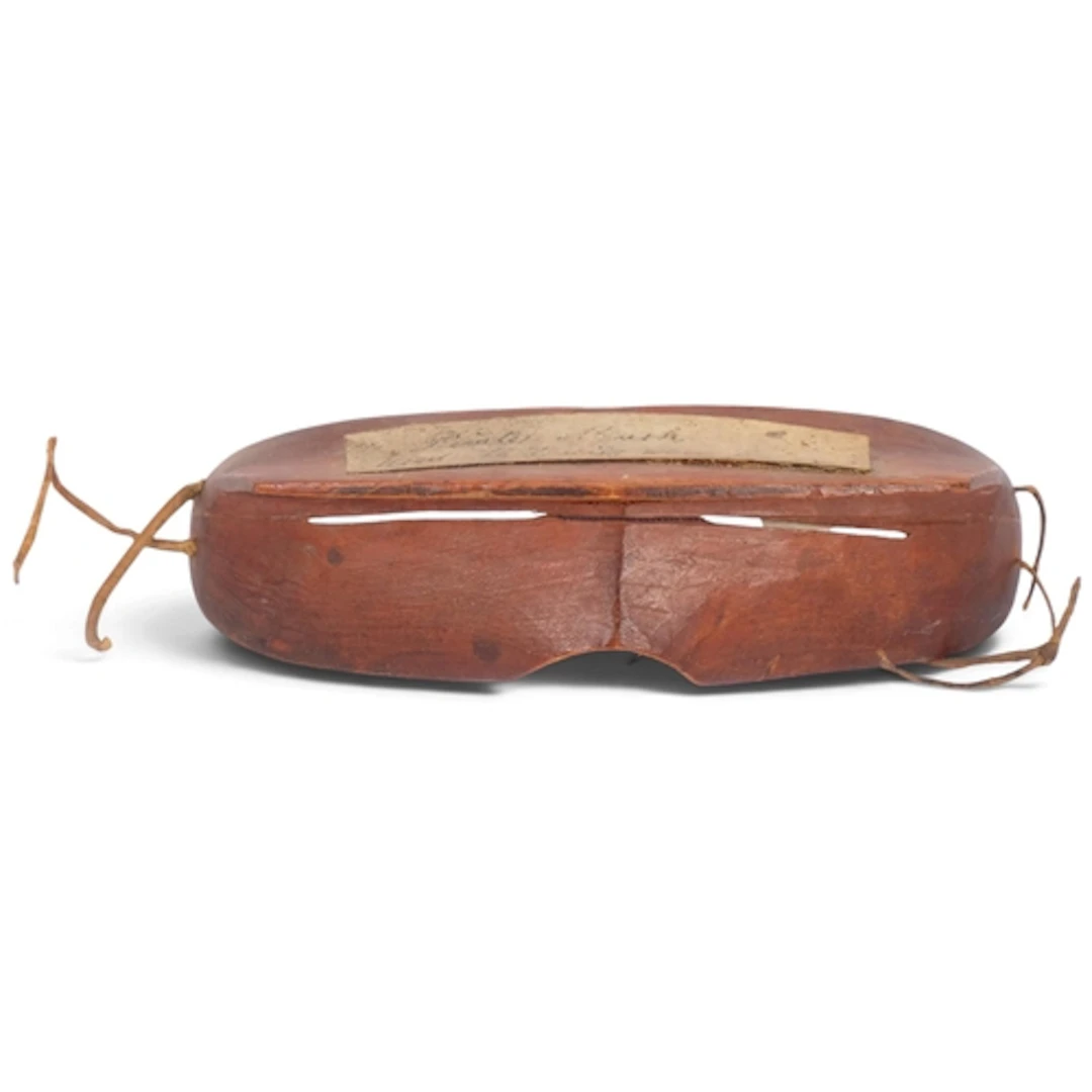 Antique Inuit goggles to guard against snow blindness, proba...