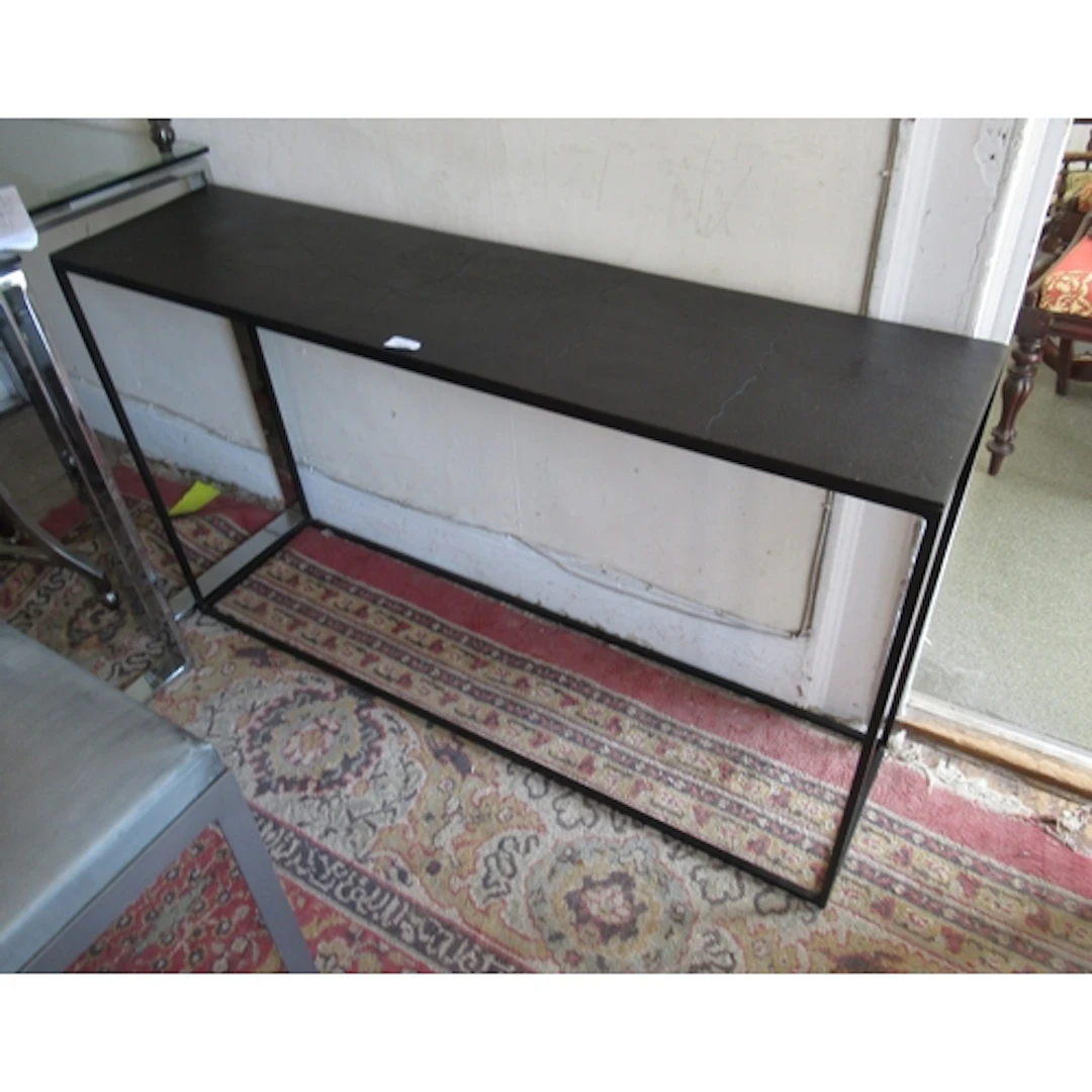 Contemporary patinated metal console table, 120cm wide x 70c...