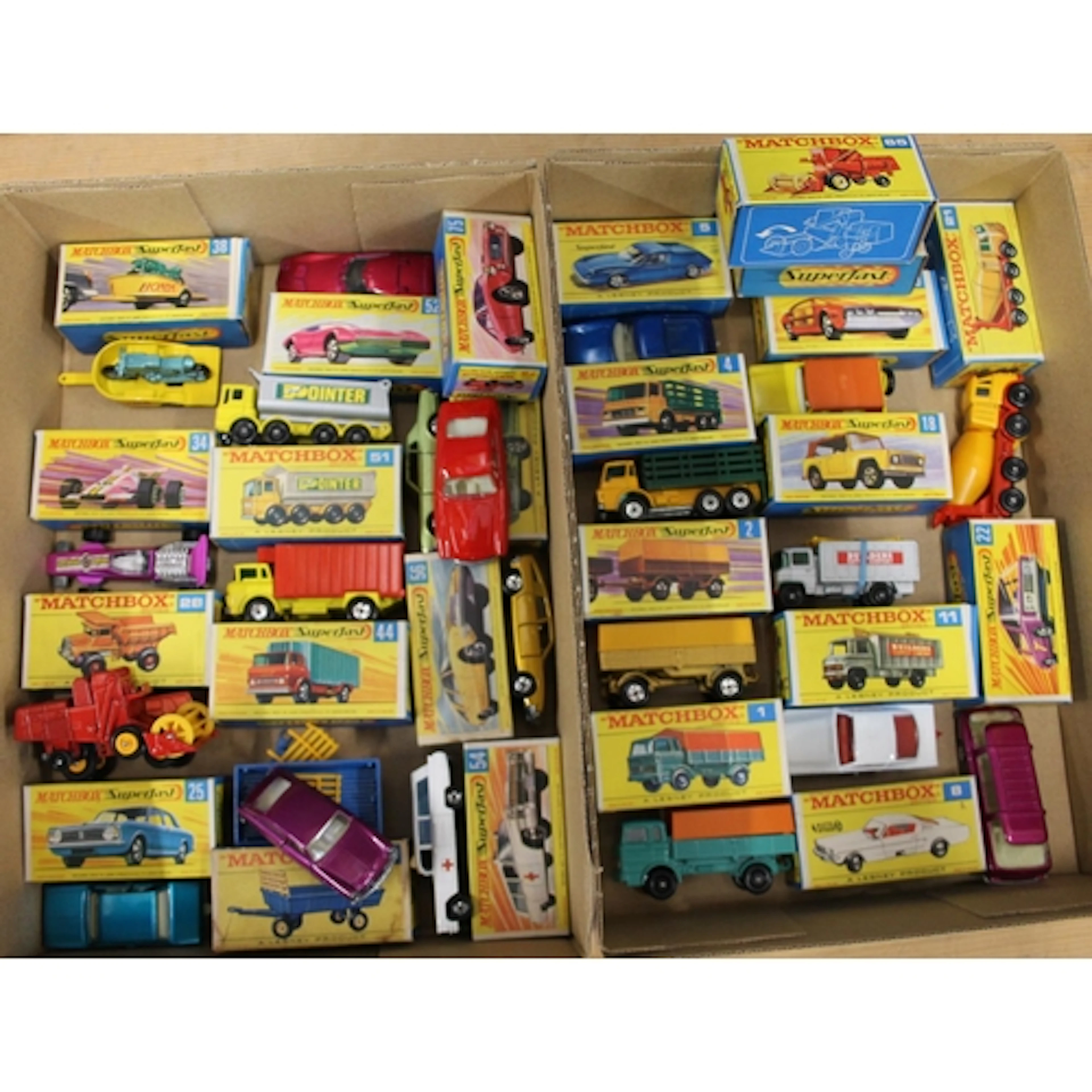 Lesney Matchbox Series Superfast and other diecast models to...