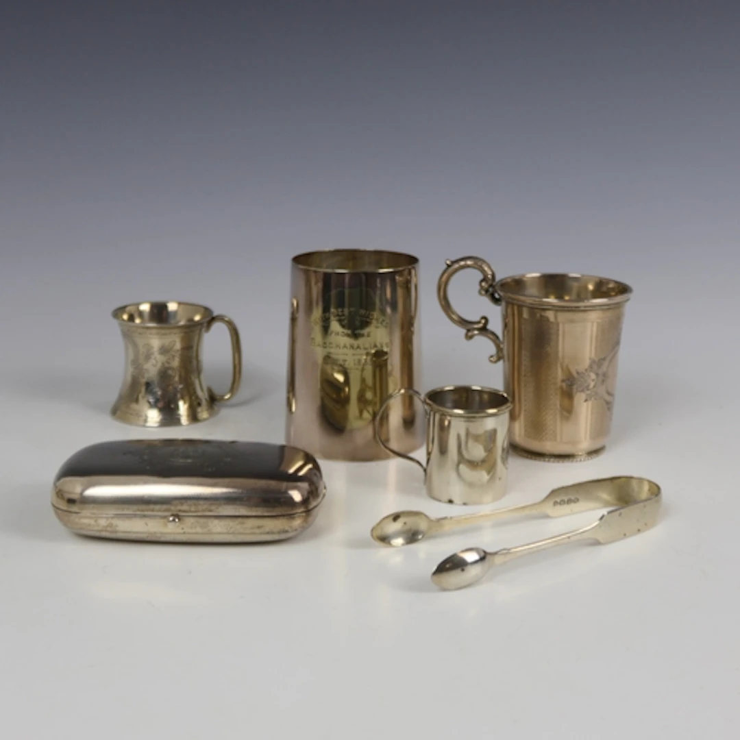 A selection of silver and silver coloured pieces, including ...