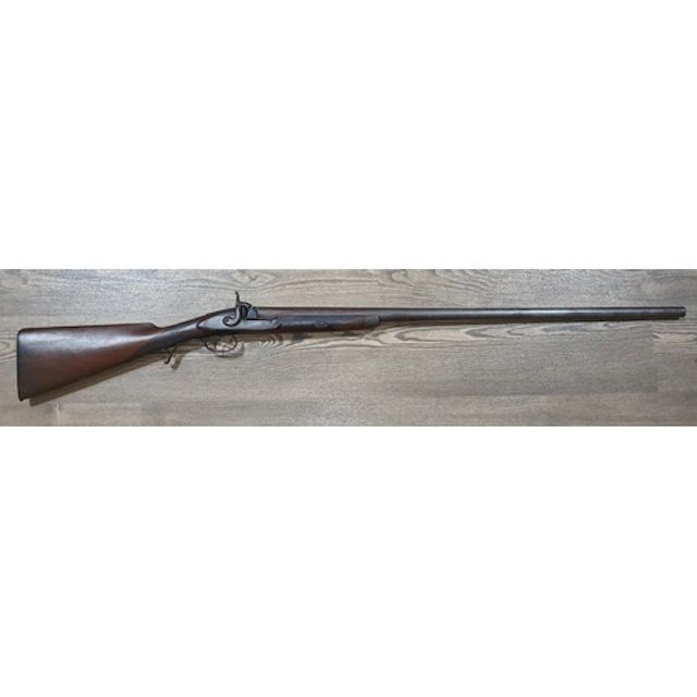 A 19th century percussion cap gun with Damascus barrel, tota...