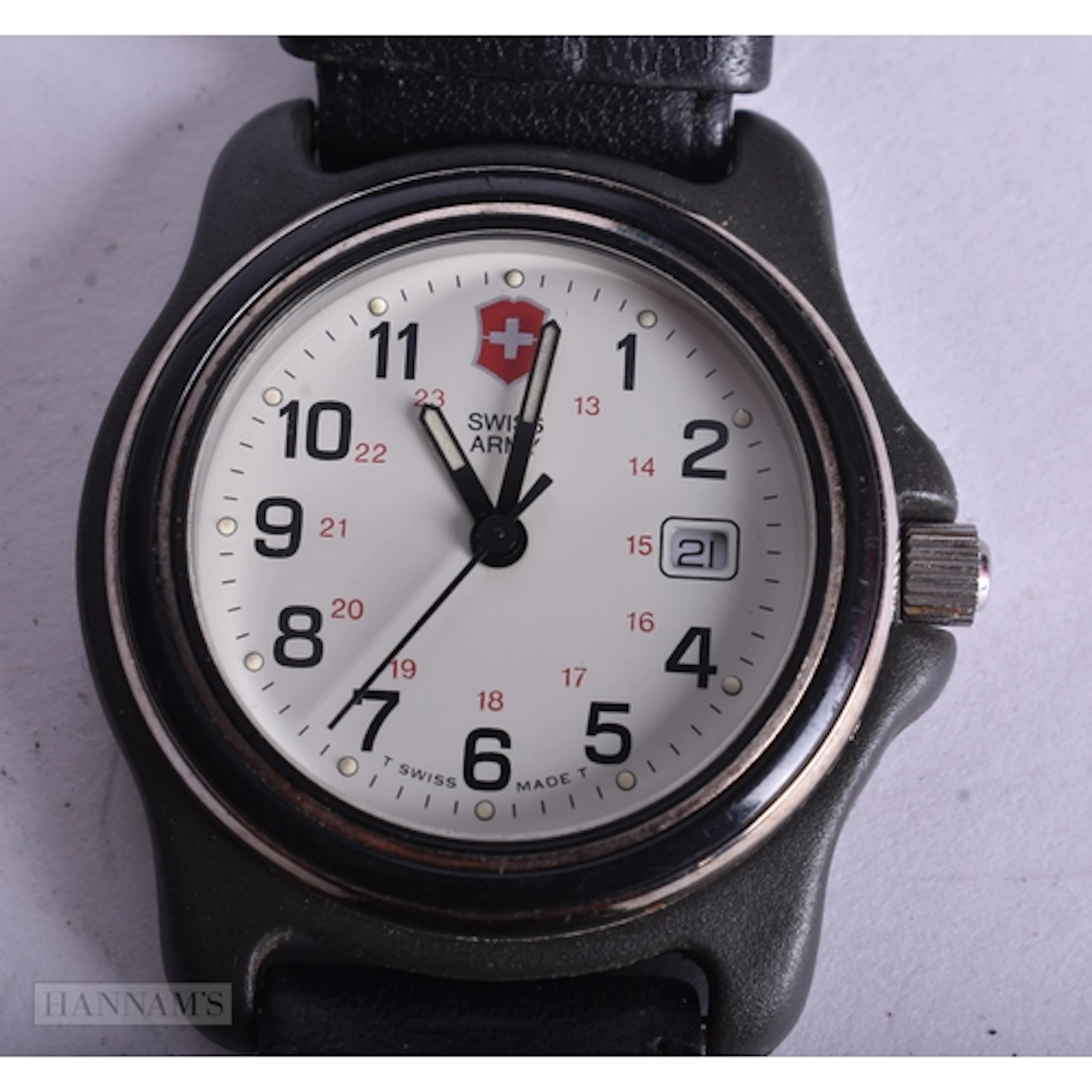 A SWISS ARMY WRIST WATCH. Untested. 3.5 cm wide.