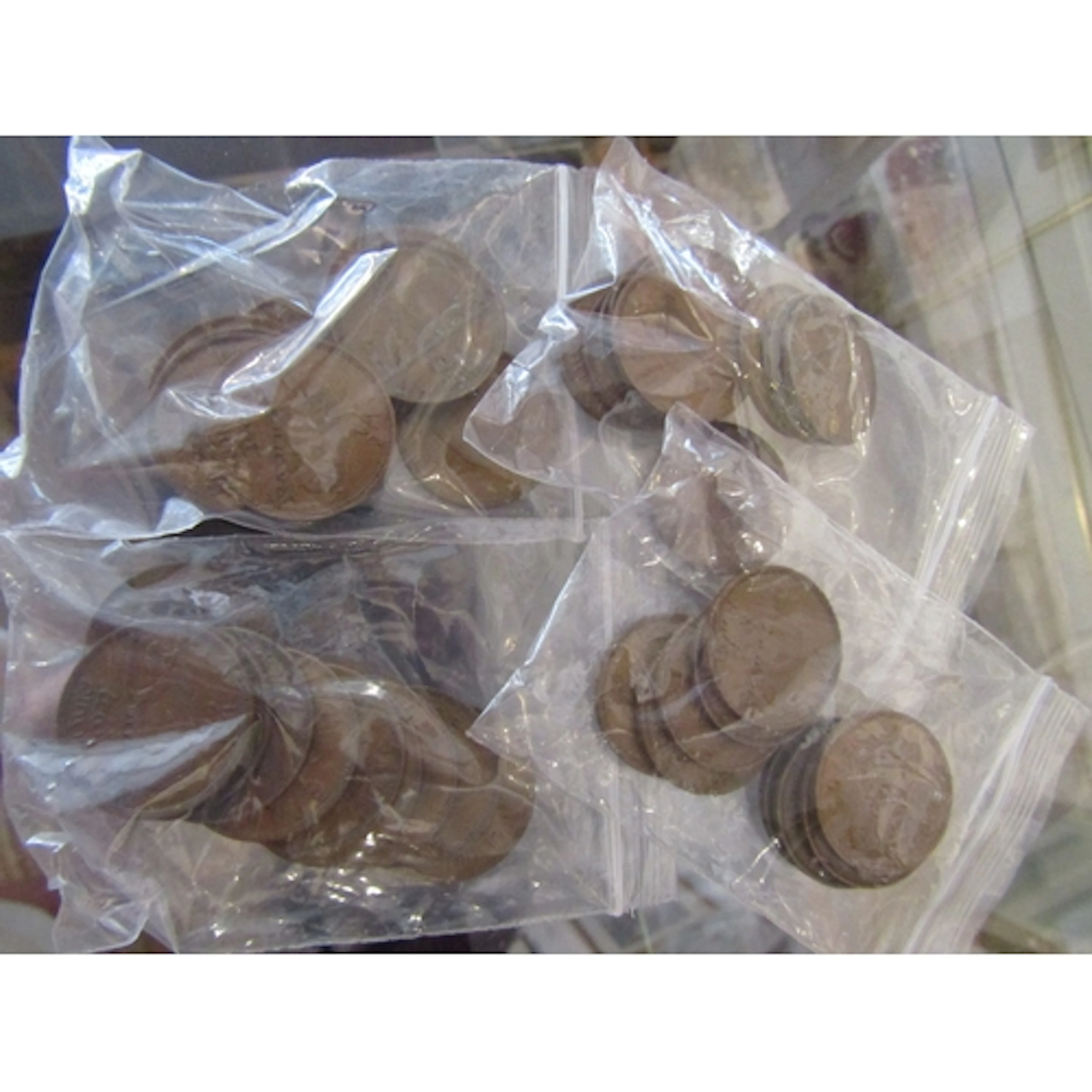 A Collection of Various Irish Coins Quantity as Photographed