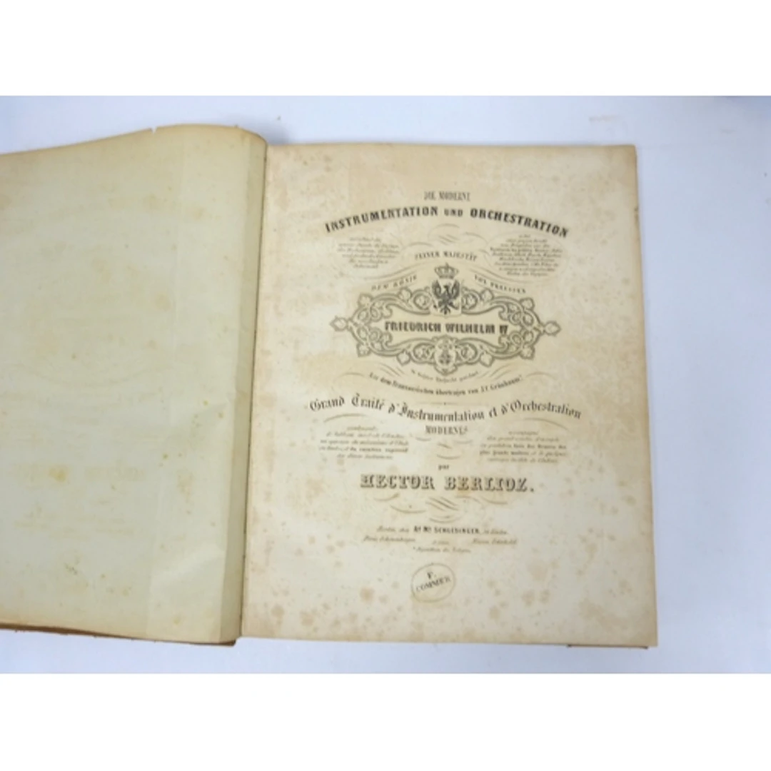 BERLIOZ HECTOR. Die Moderne Instrumentation und O...