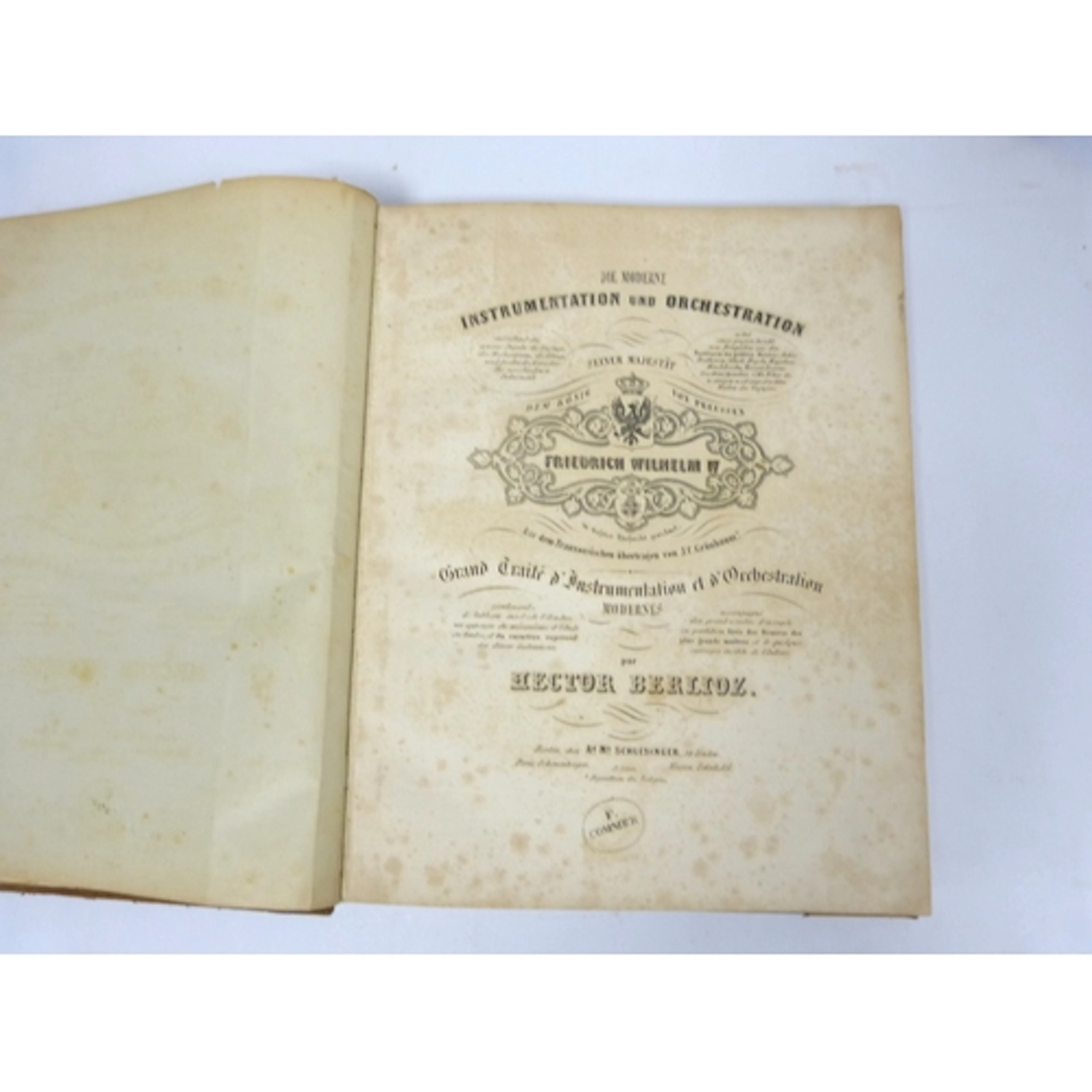 BERLIOZ HECTOR. Die Moderne Instrumentation und O...