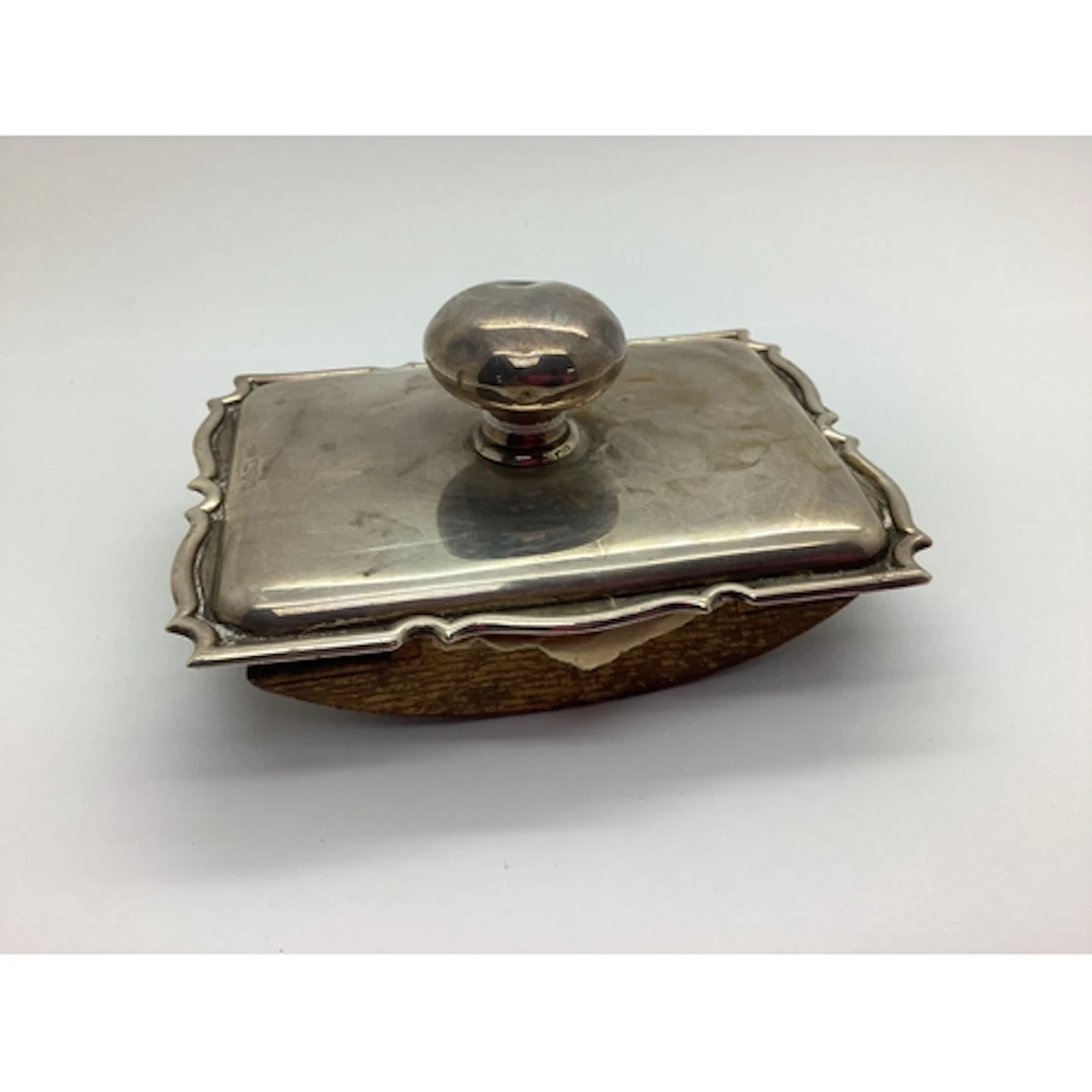 A Hallmarked Silver Mounted Ink Blotter, (Chester marks rubb...