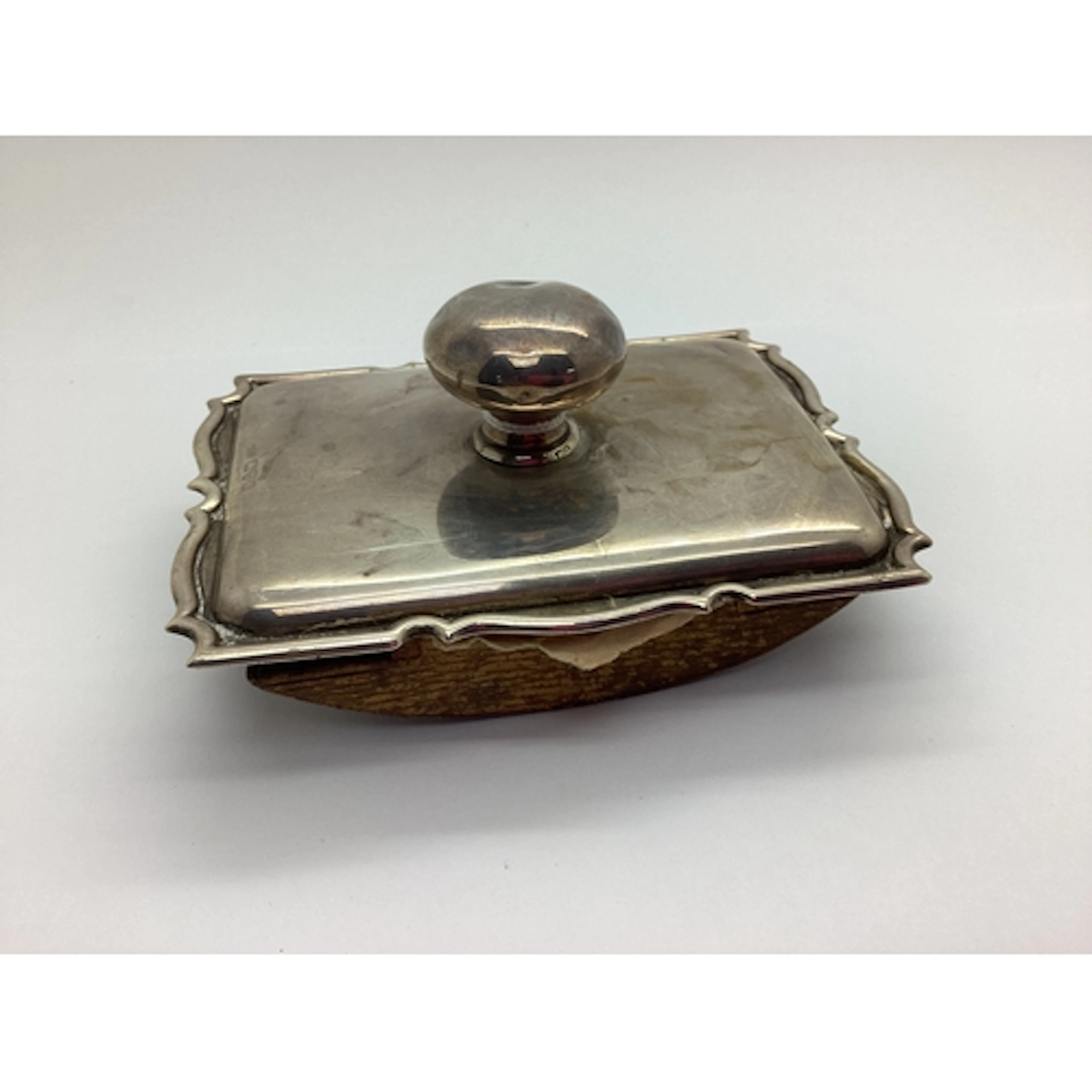 A Hallmarked Silver Mounted Ink Blotter, (Chester marks rubb...