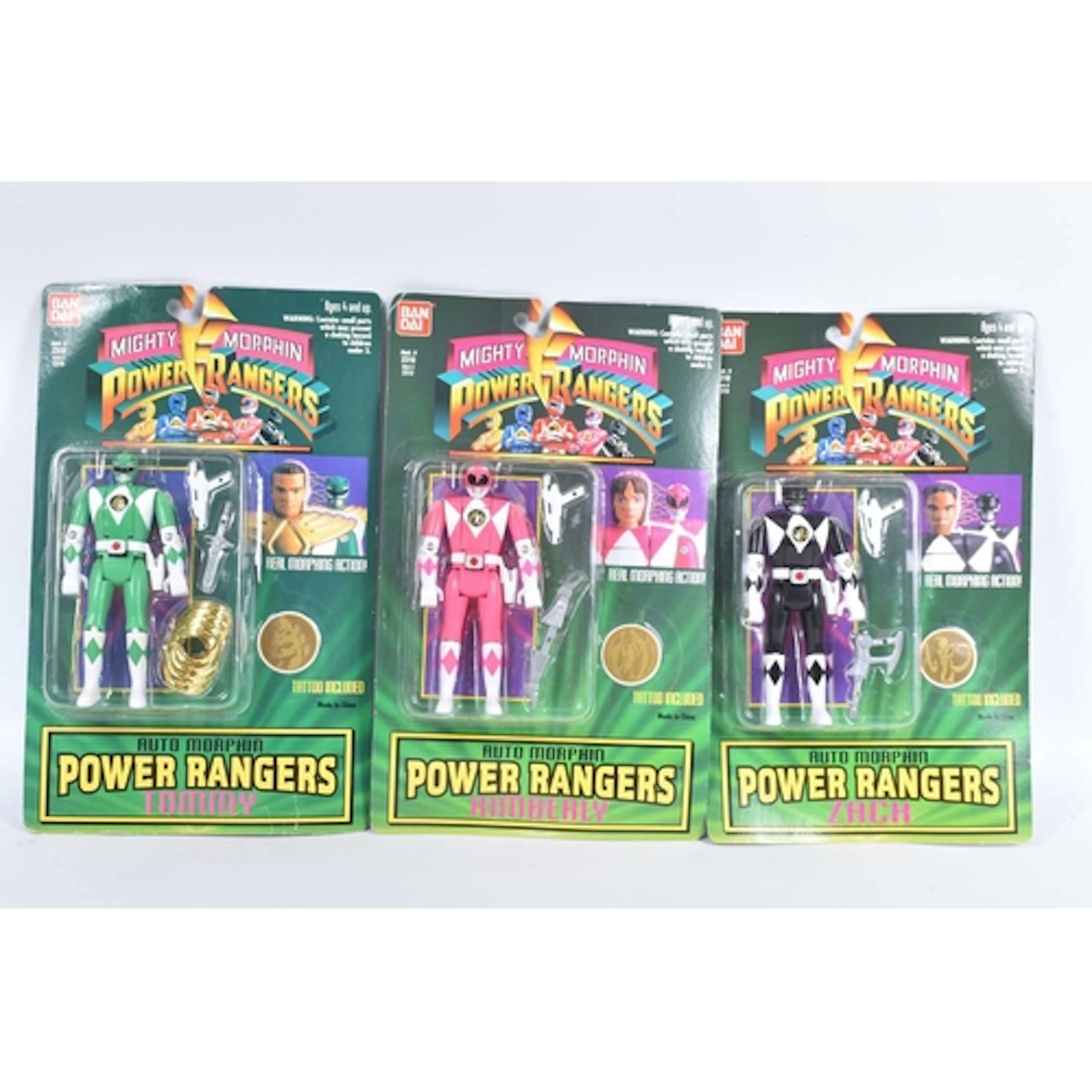 THREE BOXED BANDAI MIGHTY MORPIN POWER RANGERS AUTO MORPHIN ...