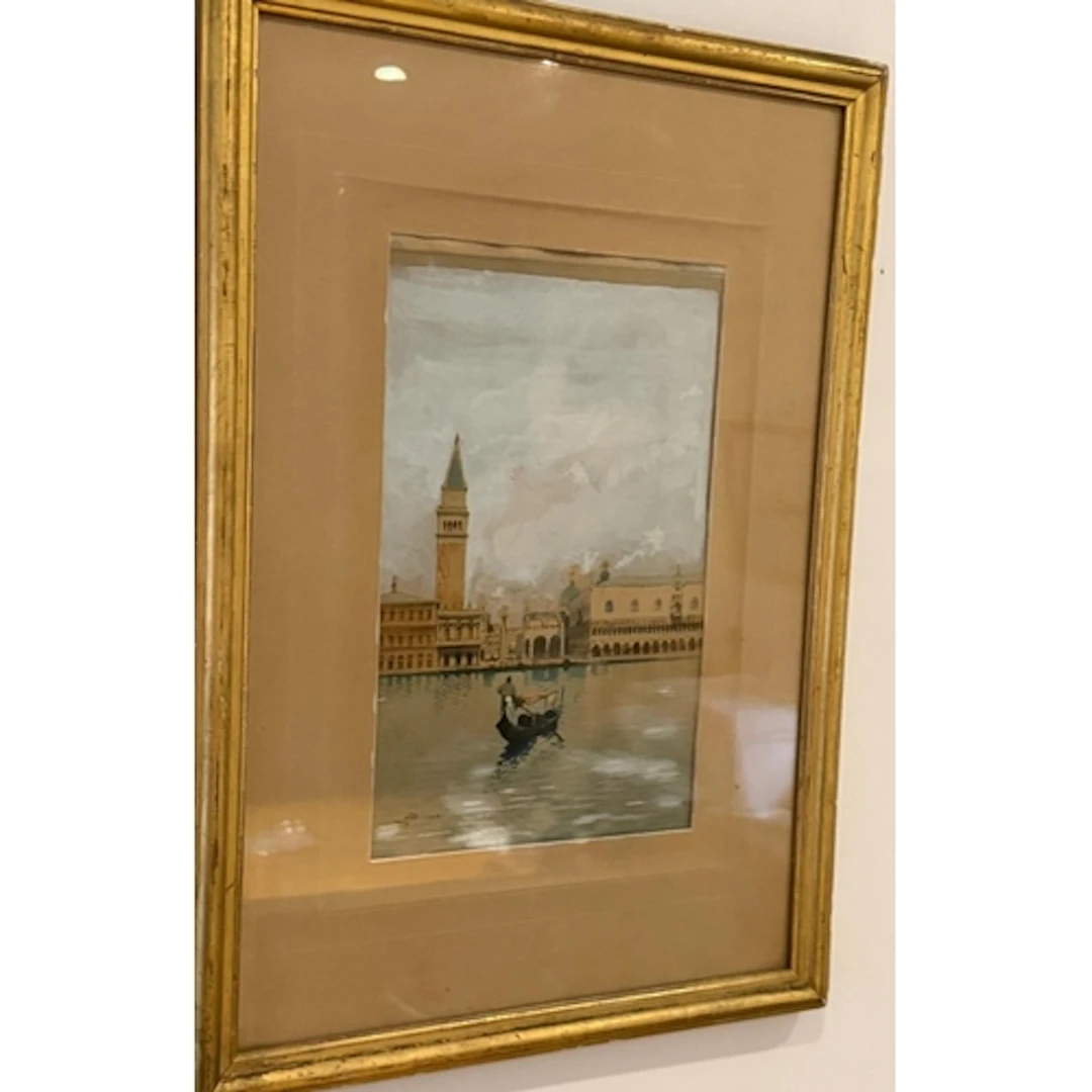 A Alberto Prosdocimi watercolour, Venetian scene