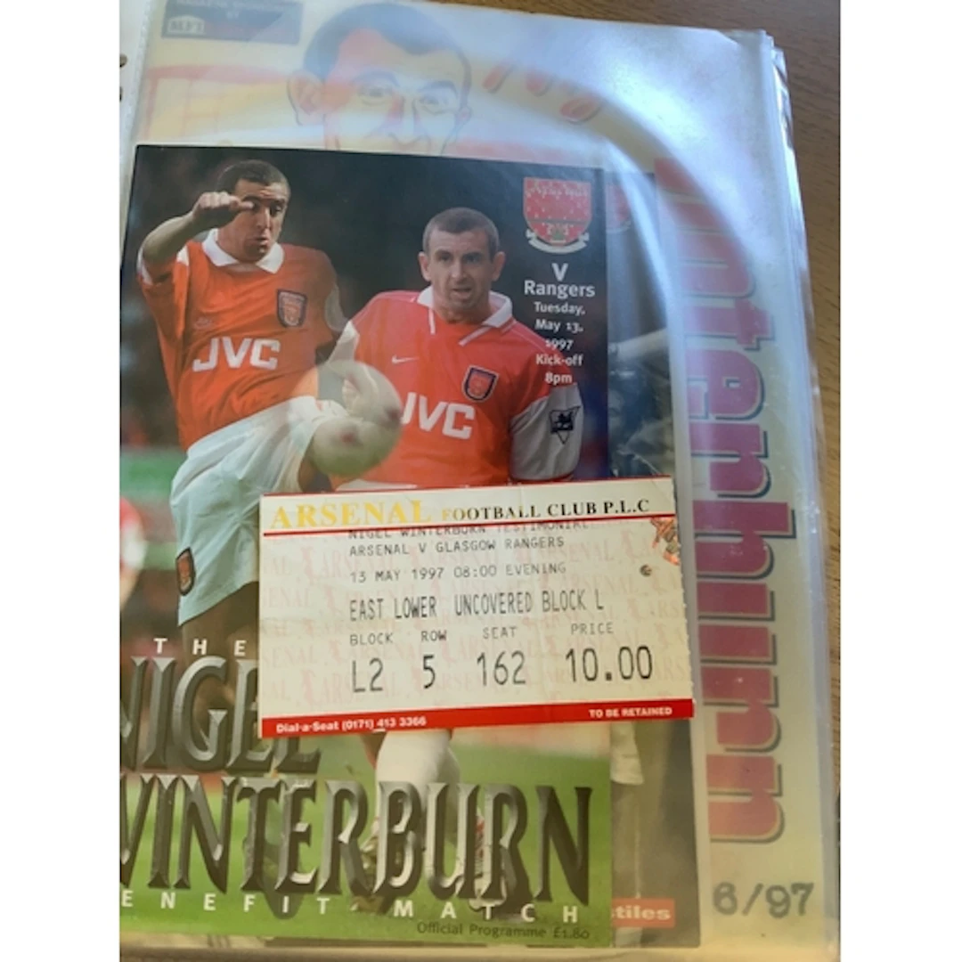 96/97 Arsenal Home Football Programmes Tickets + Reserves: 2...
