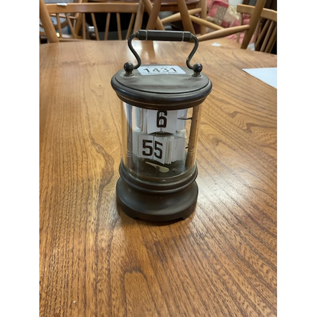 Vintage digital brass clock.