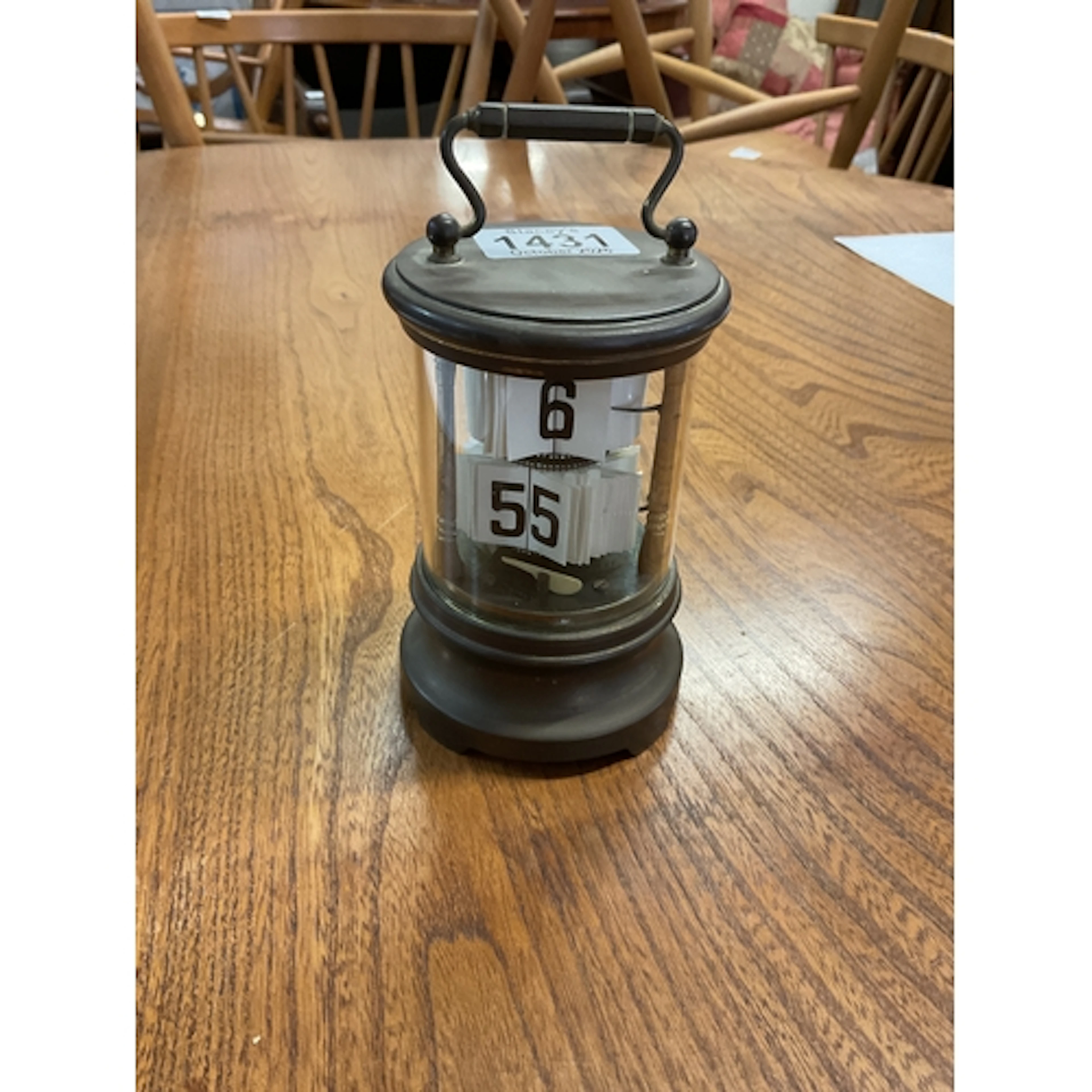 Vintage digital brass clock.