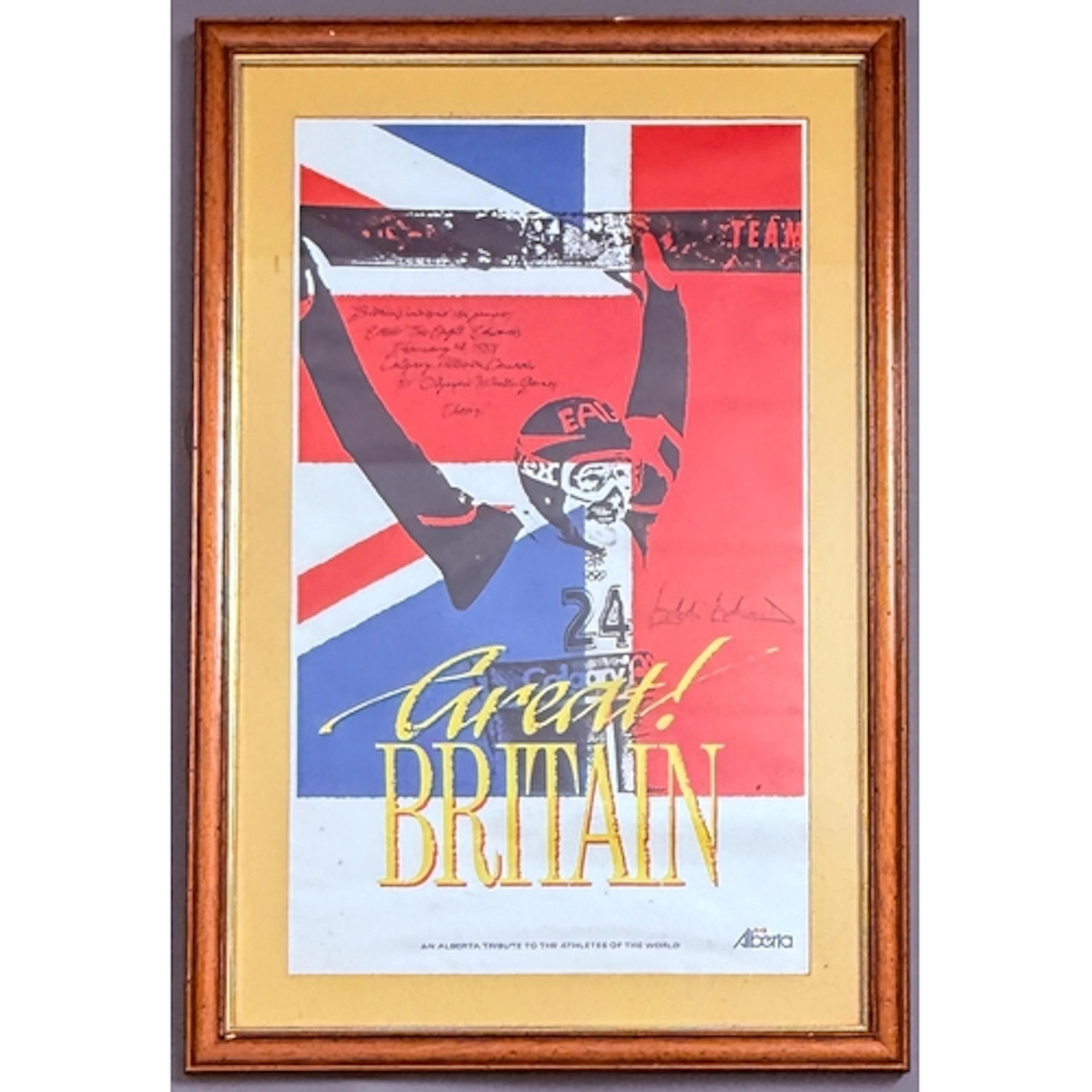 A signed Great Britain Alberta 1988 Winter Olympics tribute ...