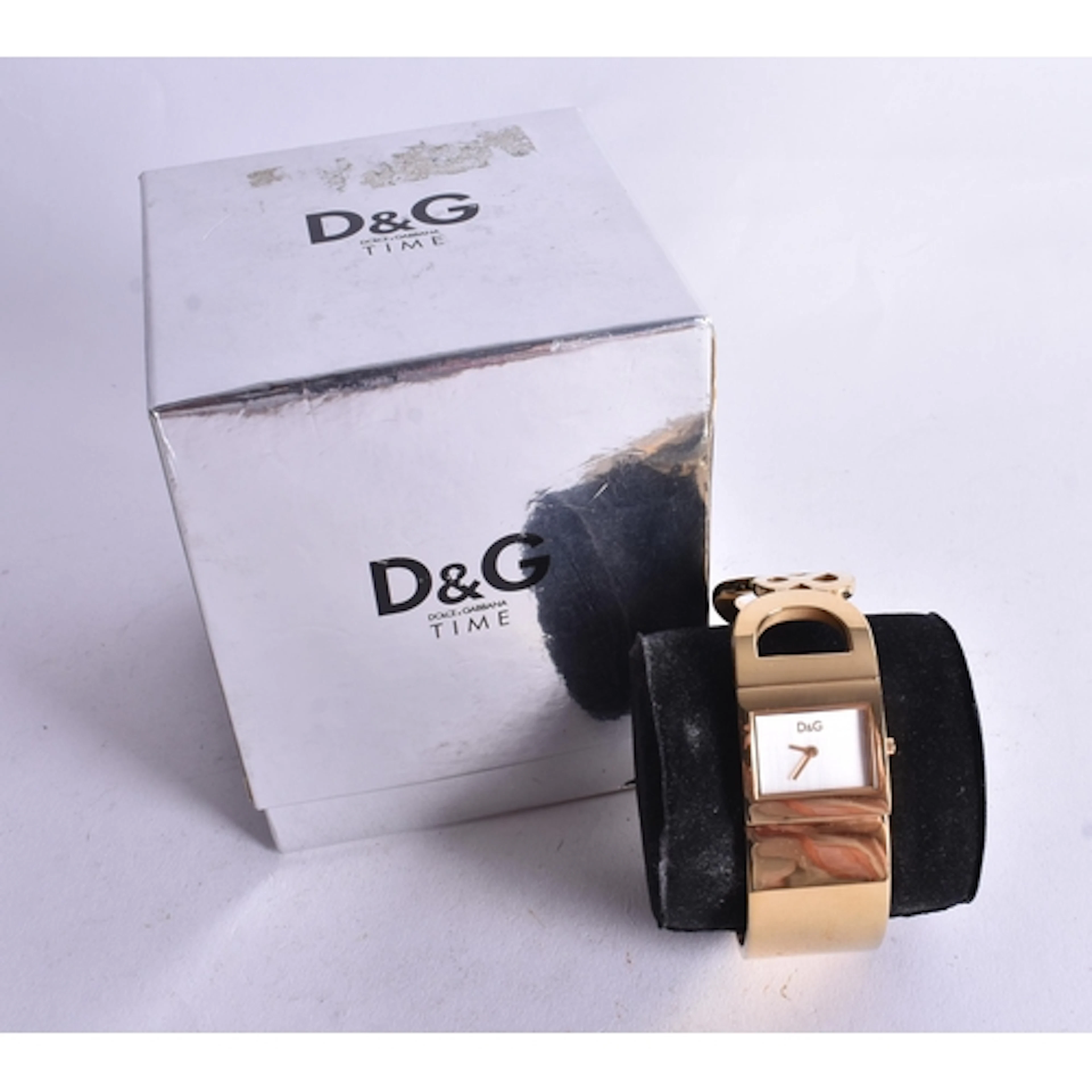 A Dolce & Gabbana Forever Ladies DW0222 Golden Stainless Ste...
