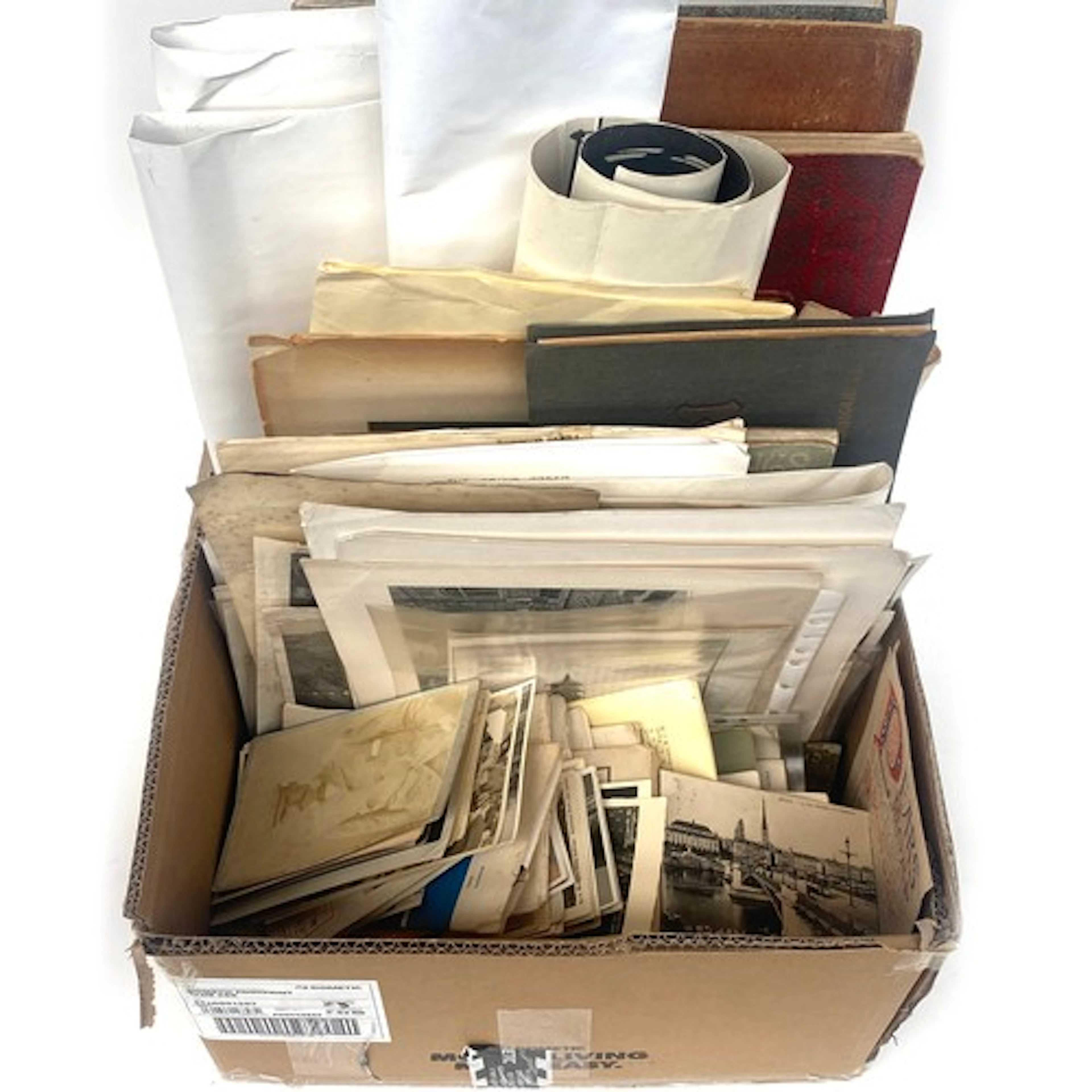 PAPER EPHEMERA. A miscellaneous lot to inc. etchings, letter...