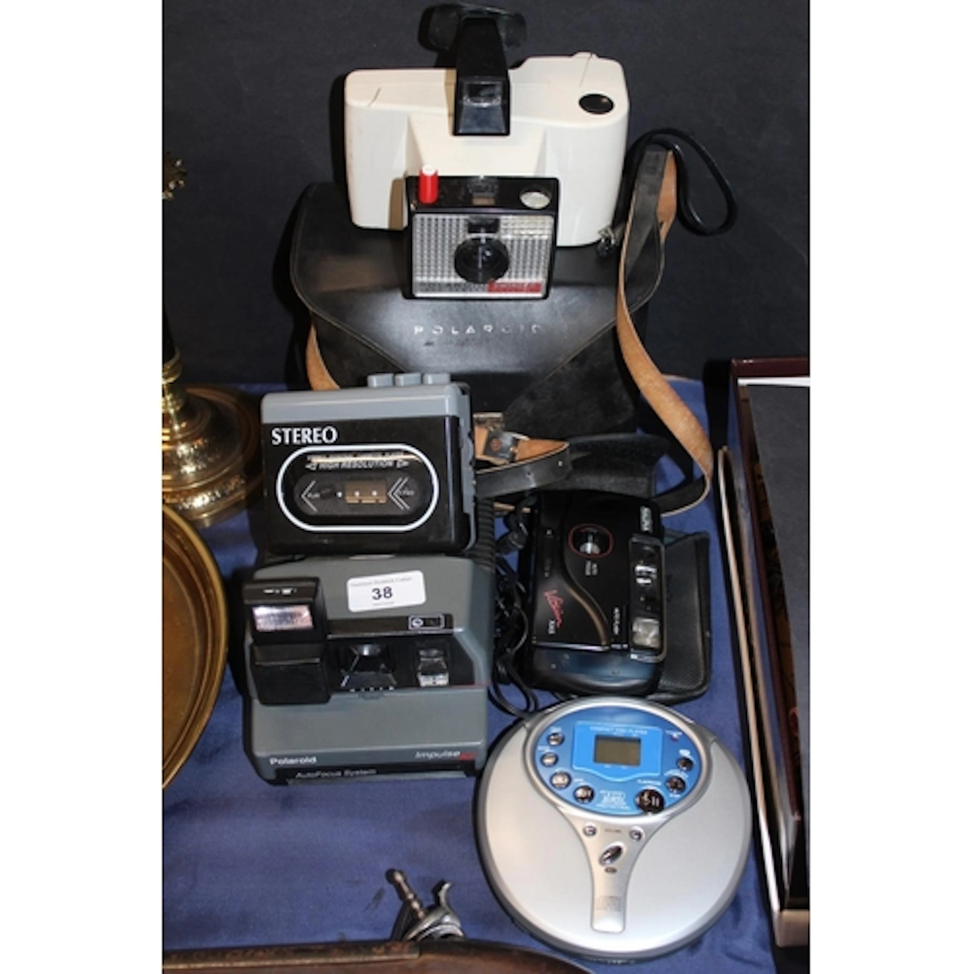 Polaroid Land camera in case, Polaroid Impulse AF, Compact C...