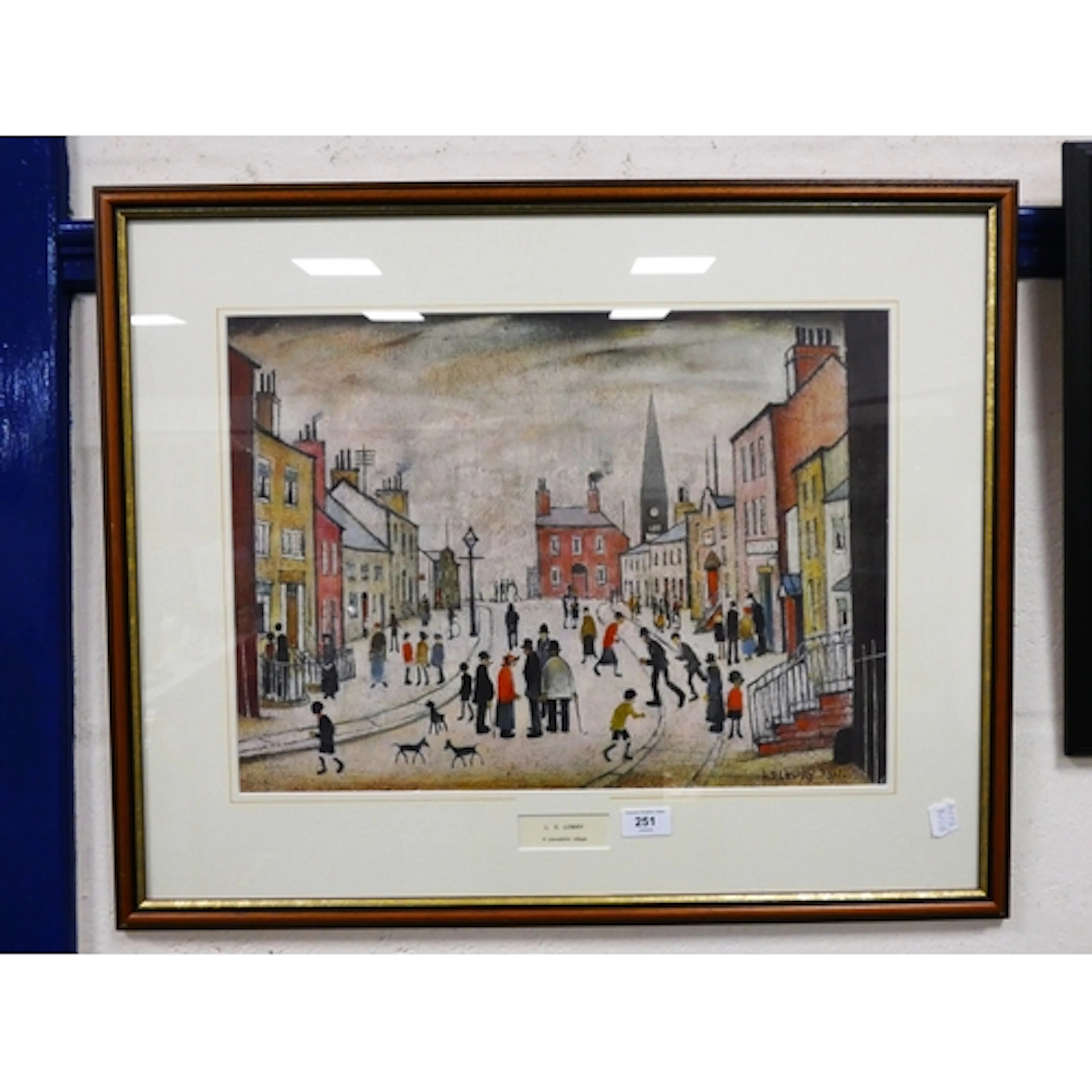 AFTER L.S. LOWRY, A Lancashire Village, Colour print.