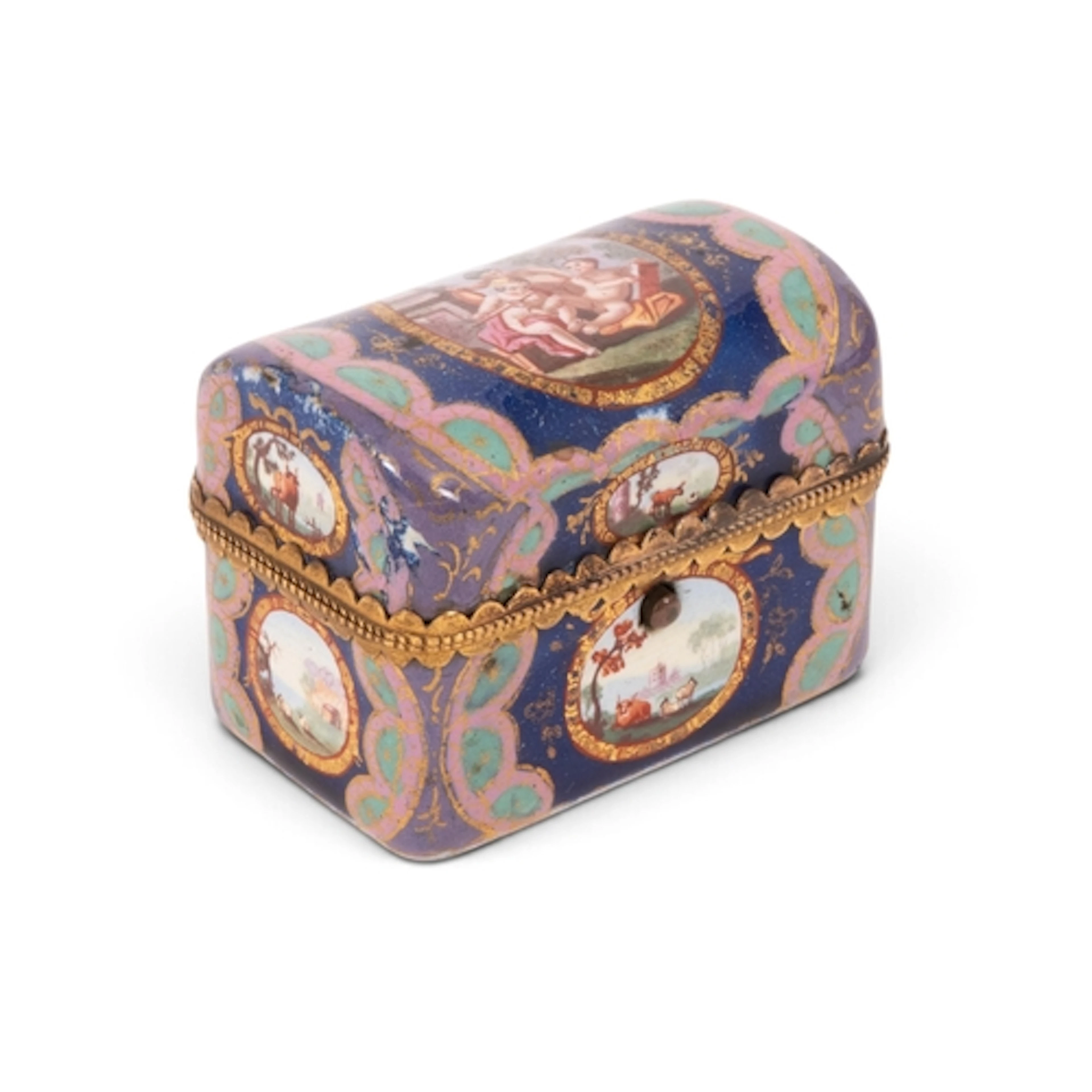 A fine and rare South Staffordshire writing case, c.1760-70,...
