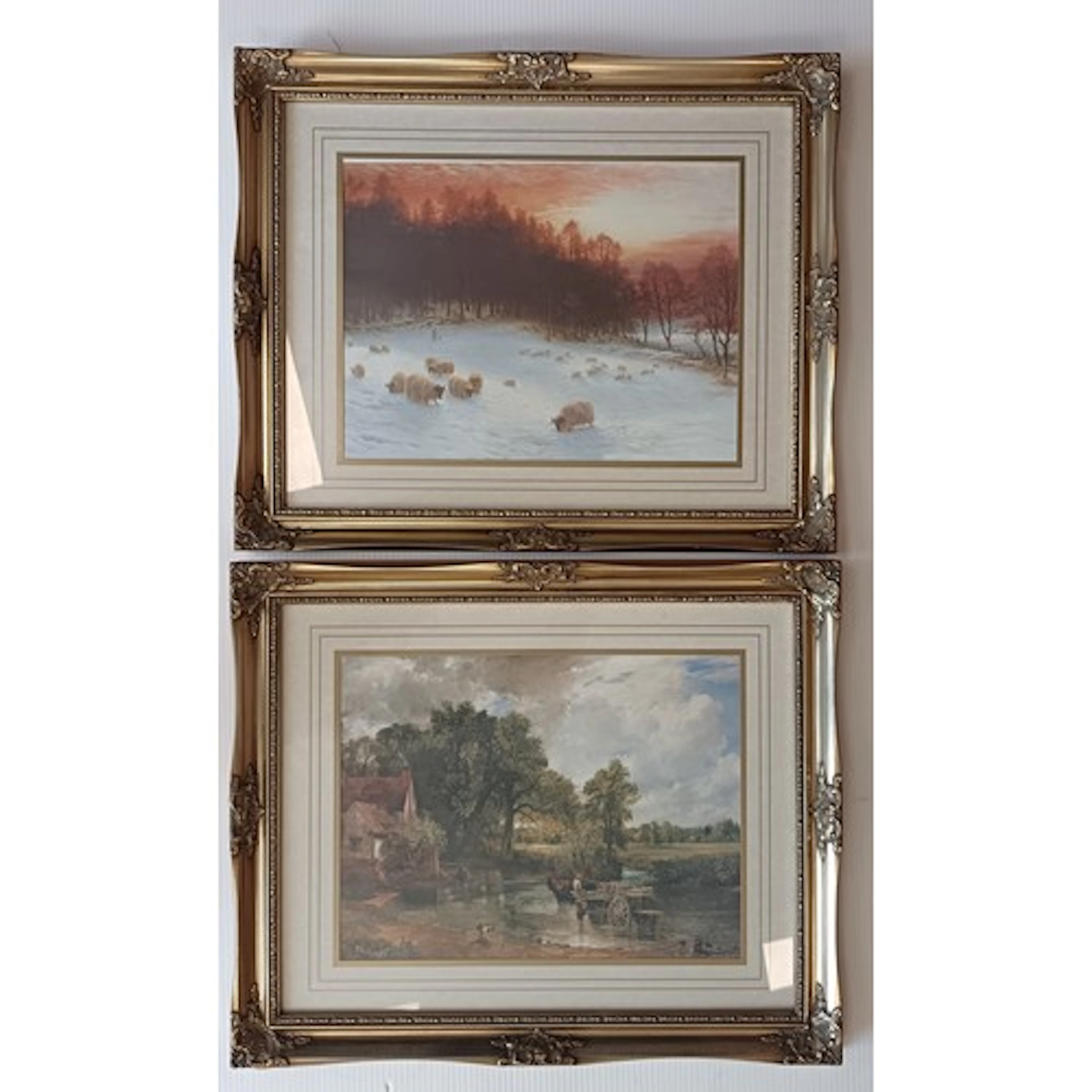 A pair of prints : John Constable "The Hay Wain" and Joseph ...