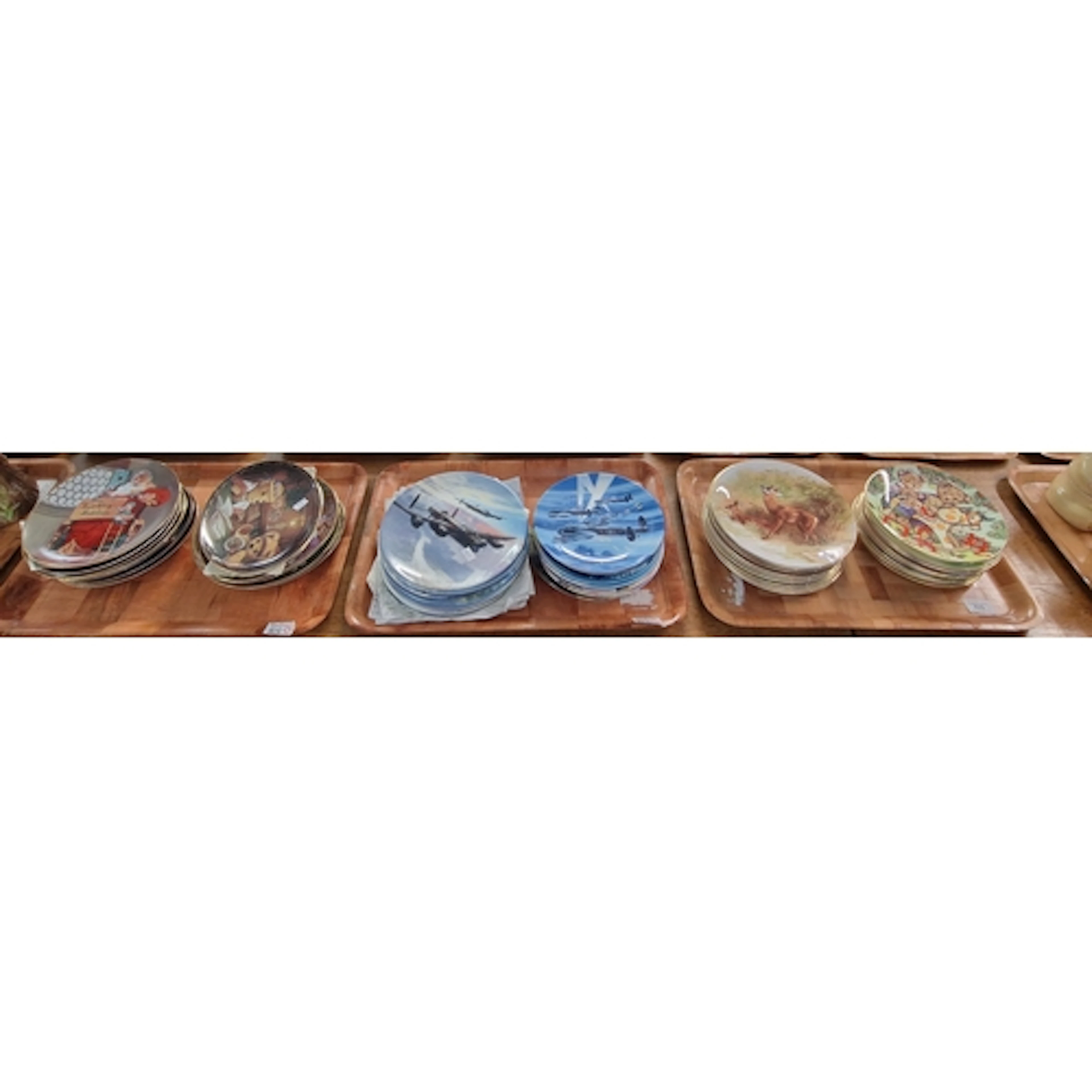Three trays of assorted collectors’ plates various, to inclu...