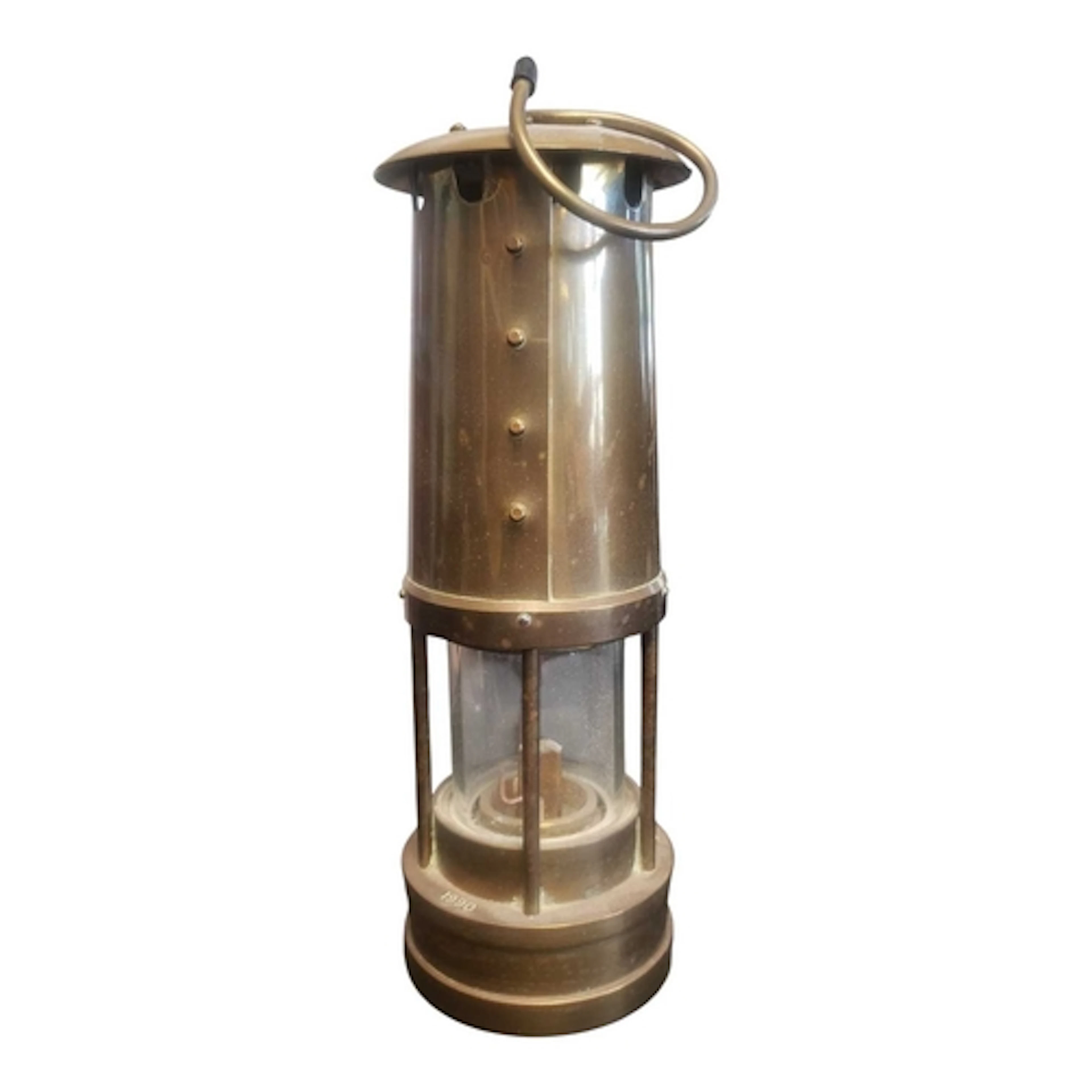 A 20th century vintage Welsh Cambrian brass and copper miner...