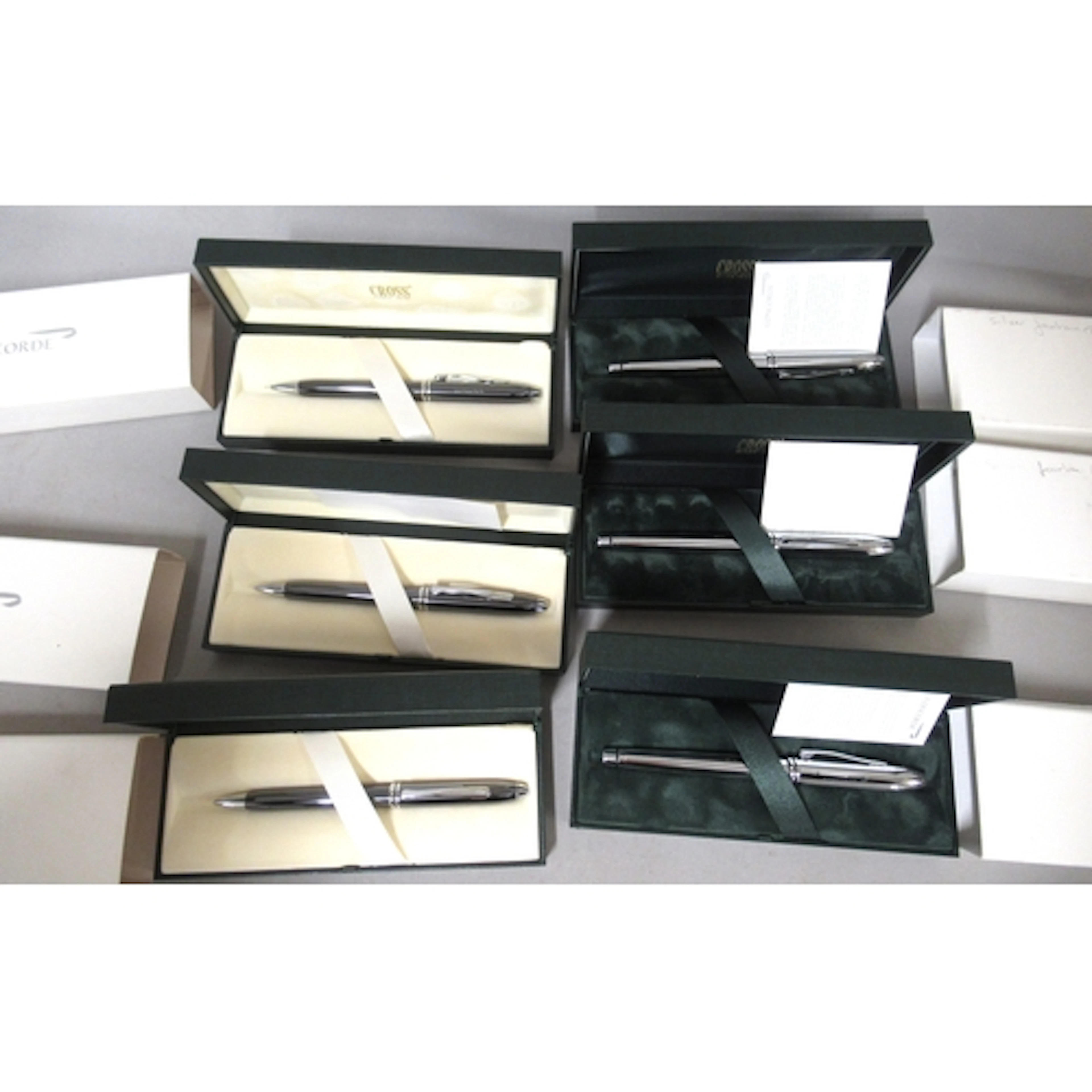 Group of six Concorde souvenir pencils and pens, in original...