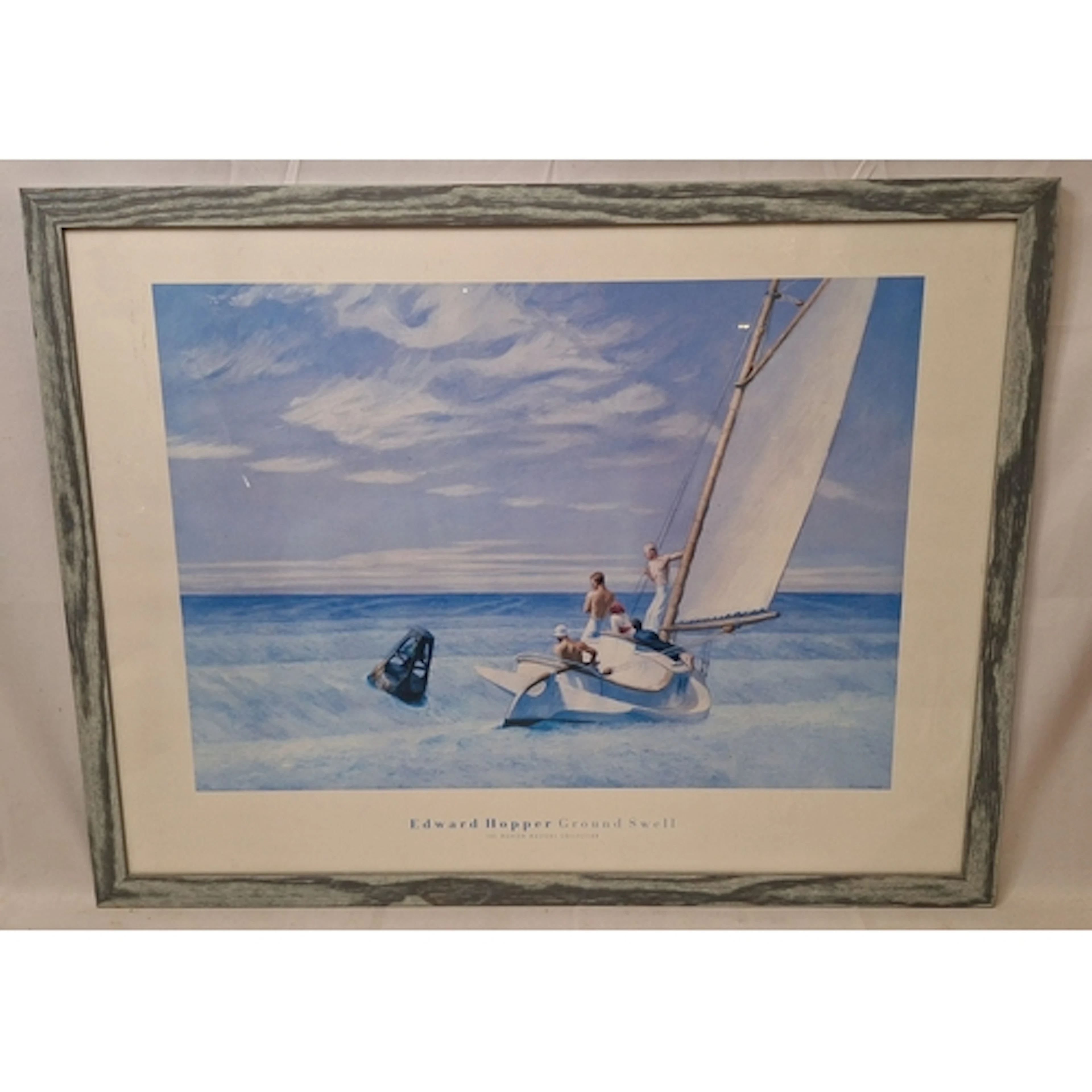 F/g Print Ground Swell by Edward Hopper, 65cm x 86cm (LOBBY)