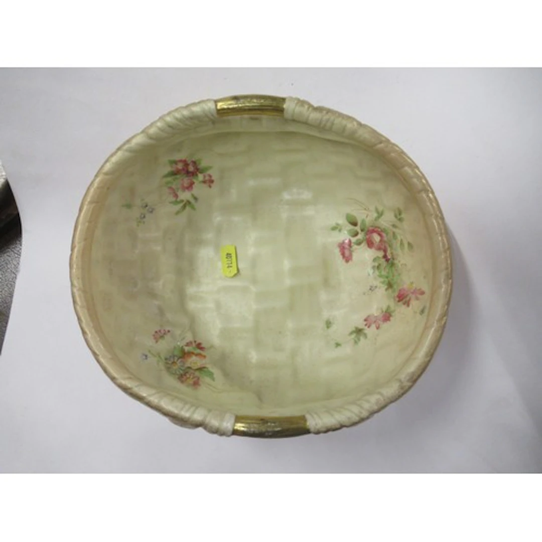 A Royal Worcester blush ivory basket