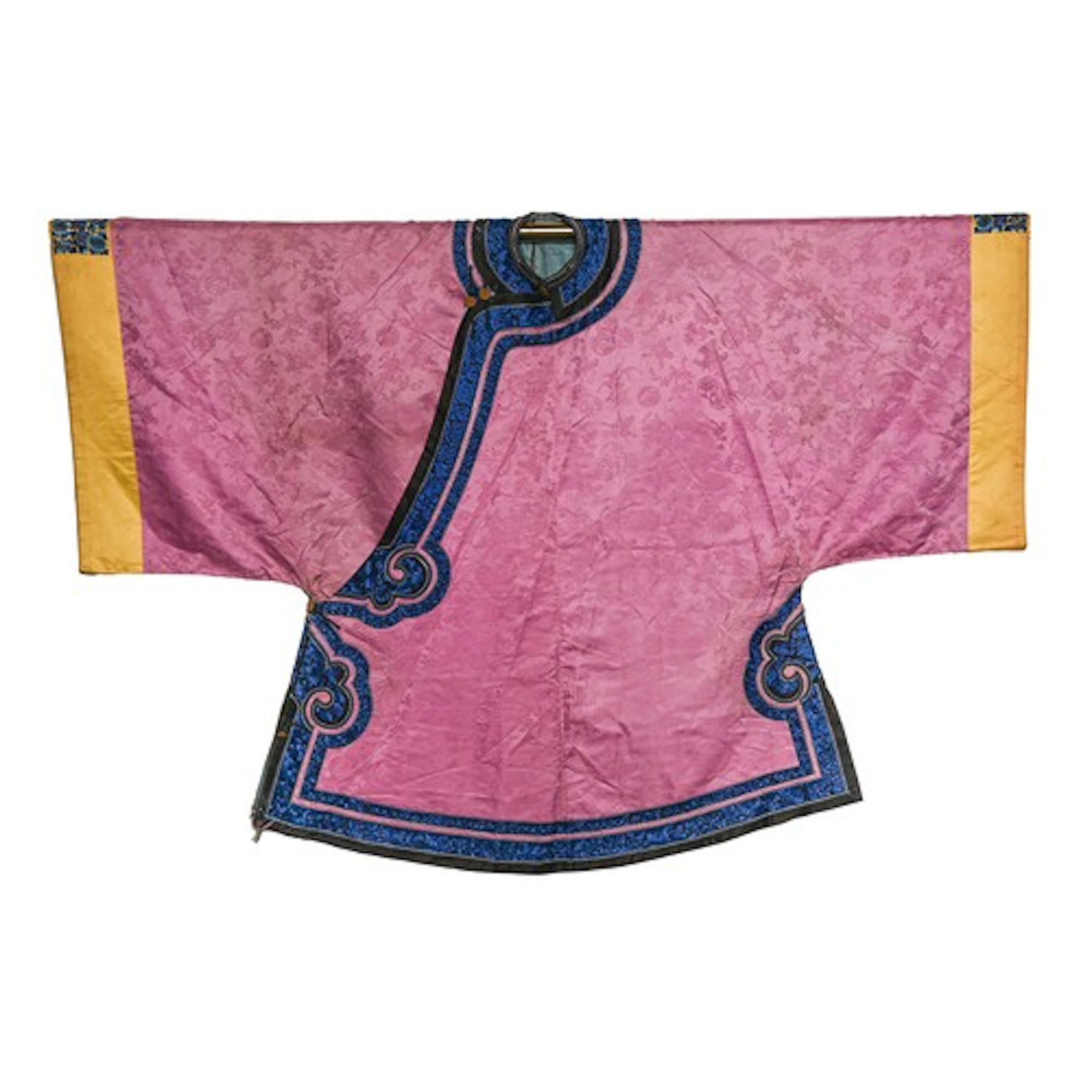 Imperial Chinese costume. Late Qing dynasty, a black silk wa...